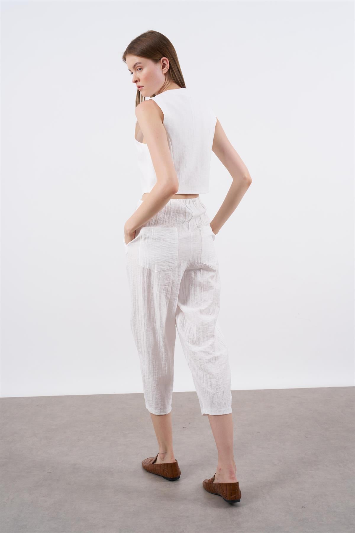 51002 YELEK PANTOLON TAKIM BEYAZ