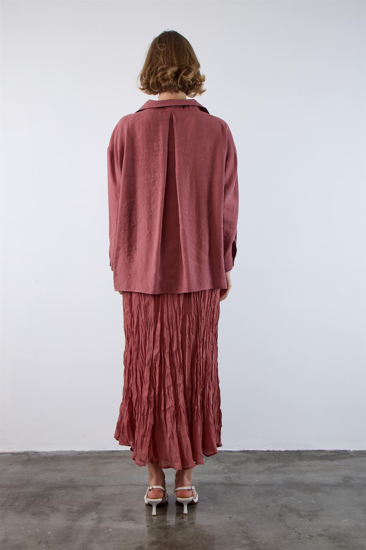 4612 DÜŞÜK OMUZLU OVERSİZE GÖMLEK TARÇIN