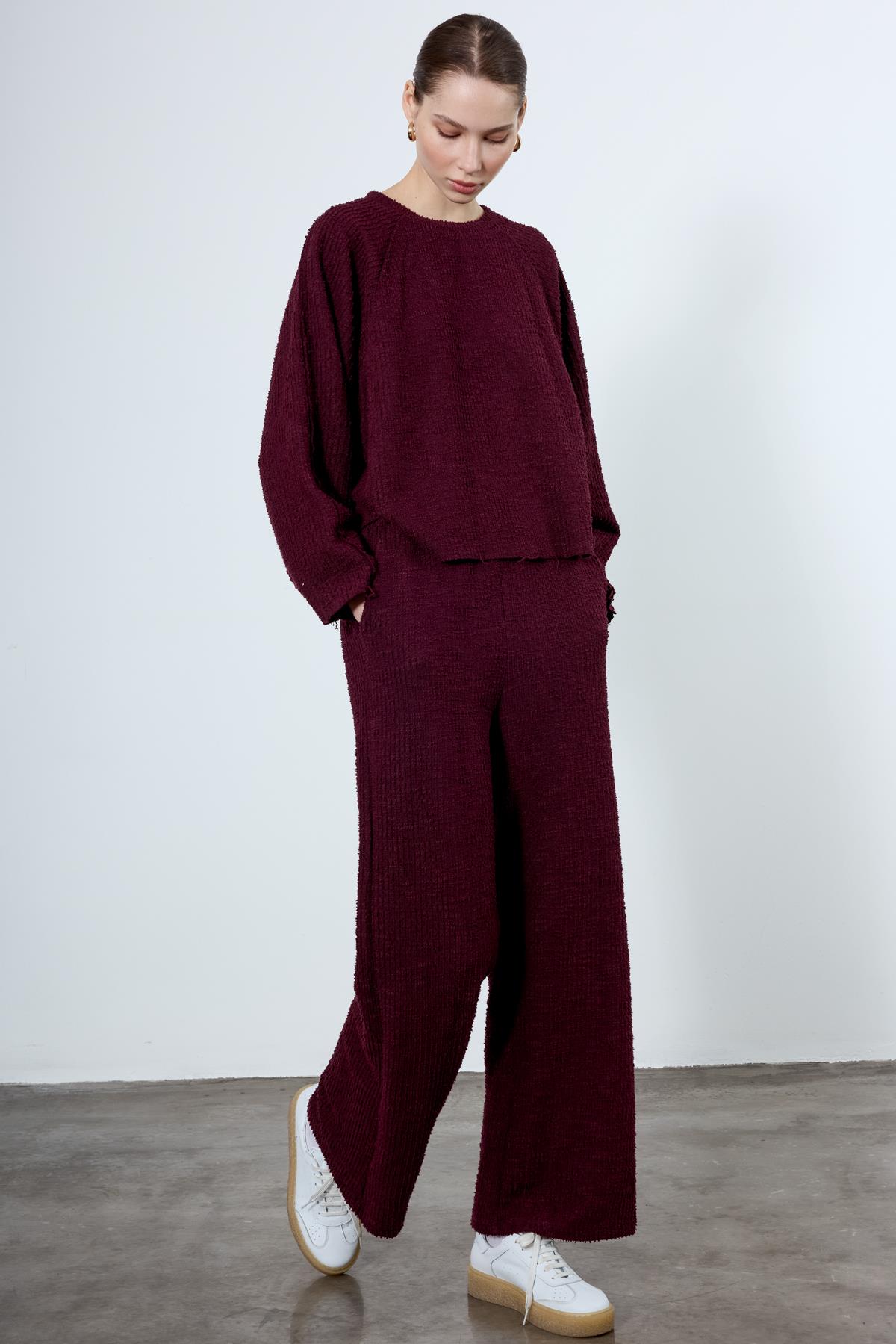 51105 SWEAT PANTOLON TAKIM BORDO