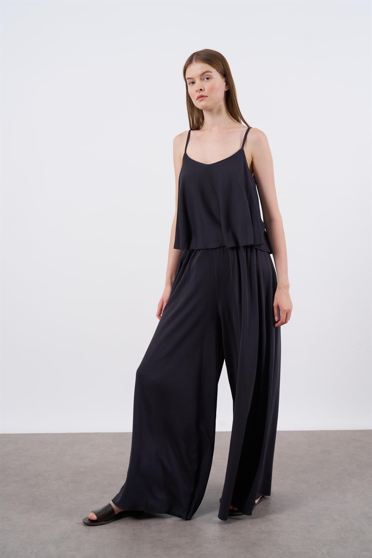 51052 ASKILI BLUZ PANTOLON TAKIM FÜME