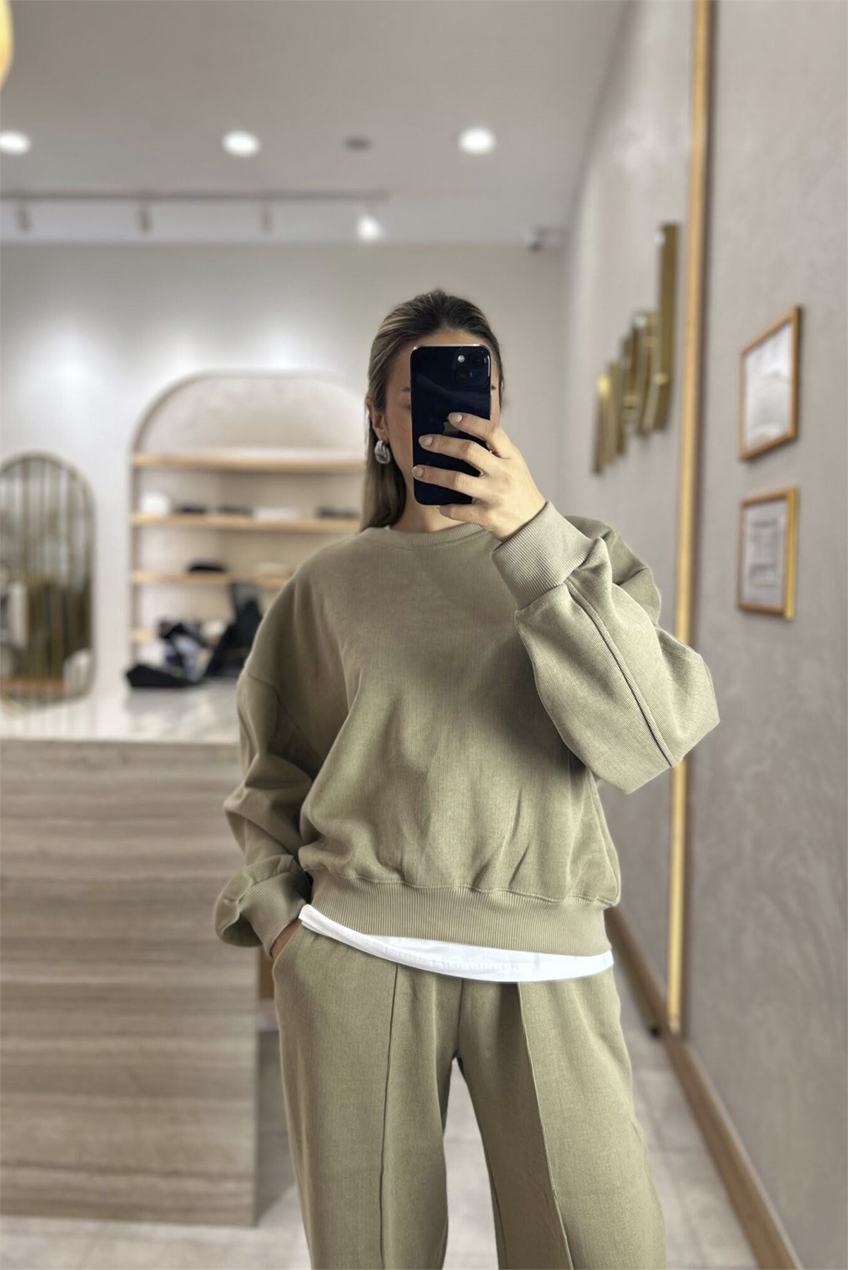51236 SWEAT PANTOLON TAKIM AÇIK HAKİ