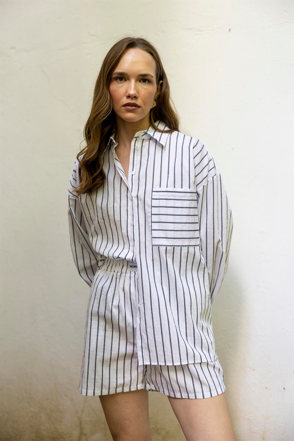 51177 GÖMLEK ŞORT TAKIM BEYAZ