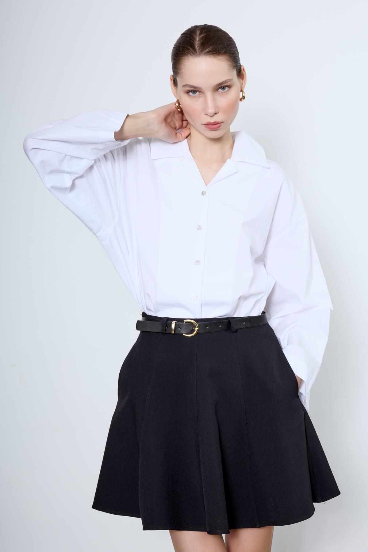 4952 OVERSIZE GÖMLEK BEYAZ