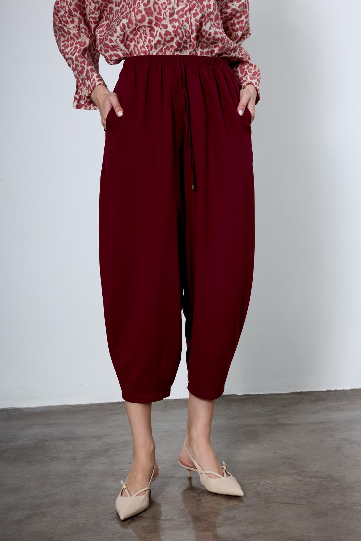 51106 BELİ LASTİKLİ PANTOLON MÜRDÜM