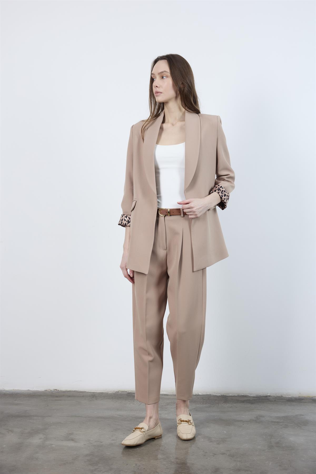 9227 ŞAL YAKA CEKET BEJ