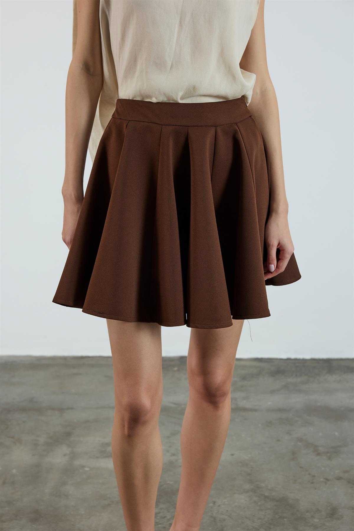 3273 GODELİ ETEK KAHVE