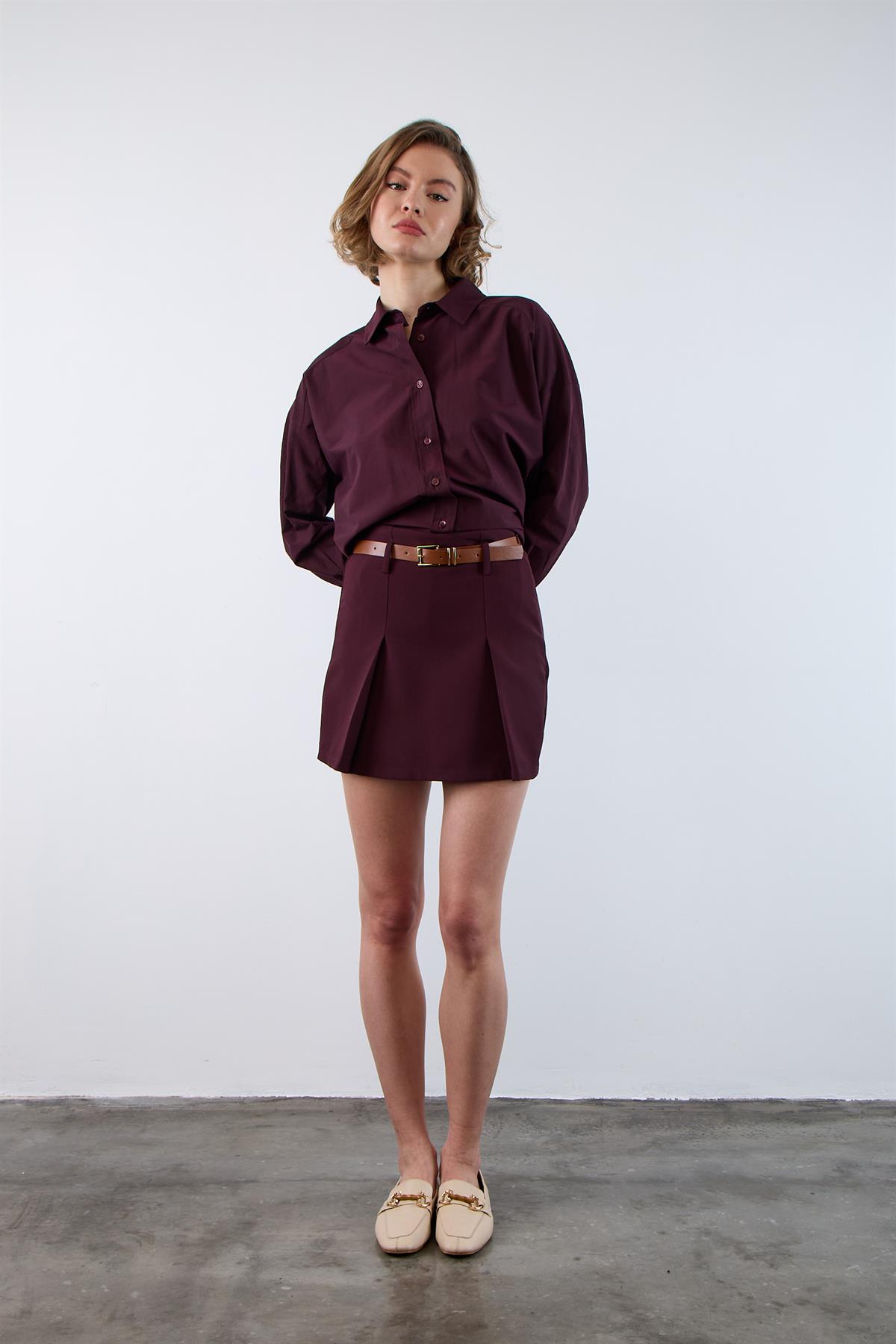 4943 POPLİN GÖMLEK MÜRDÜM