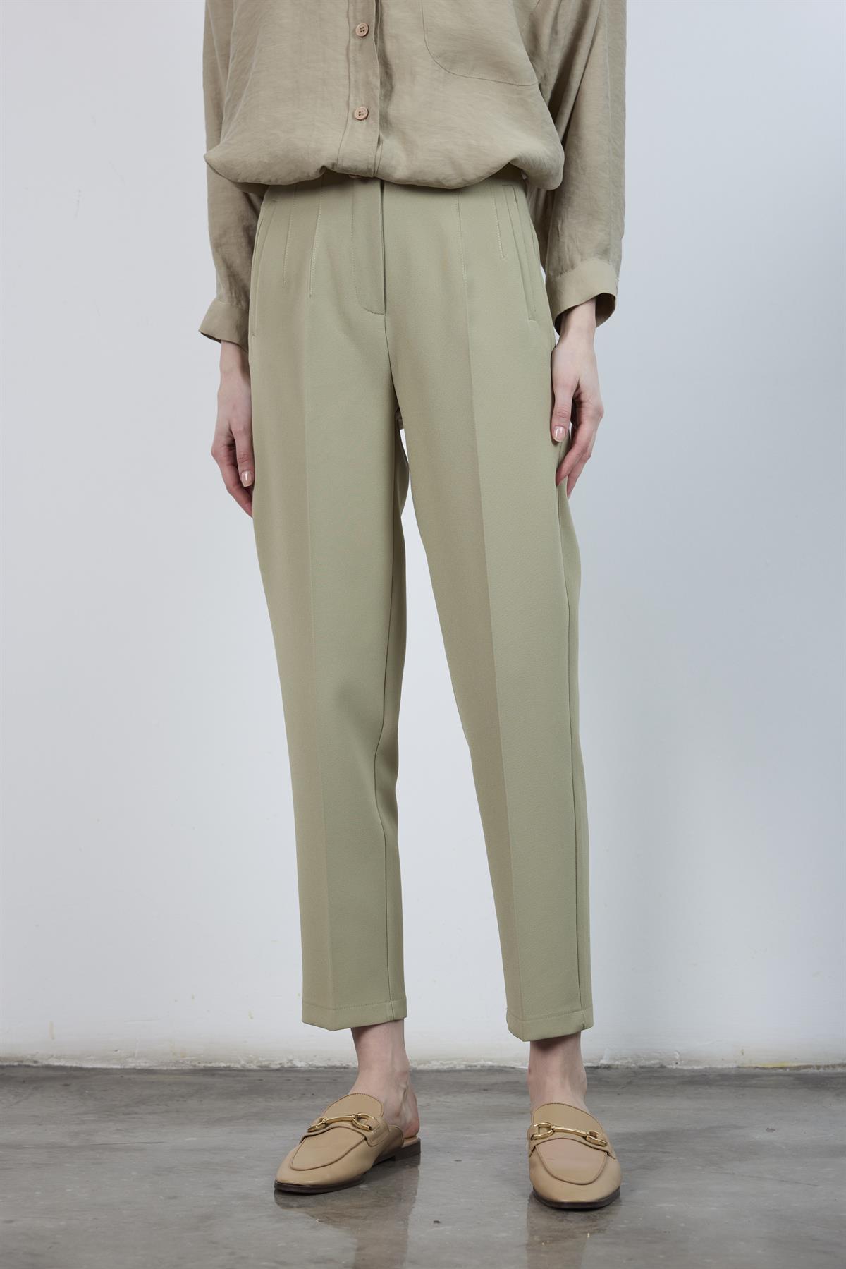 50109 PENSLİ HAVUÇ PANTOLON AÇIK HAKİ