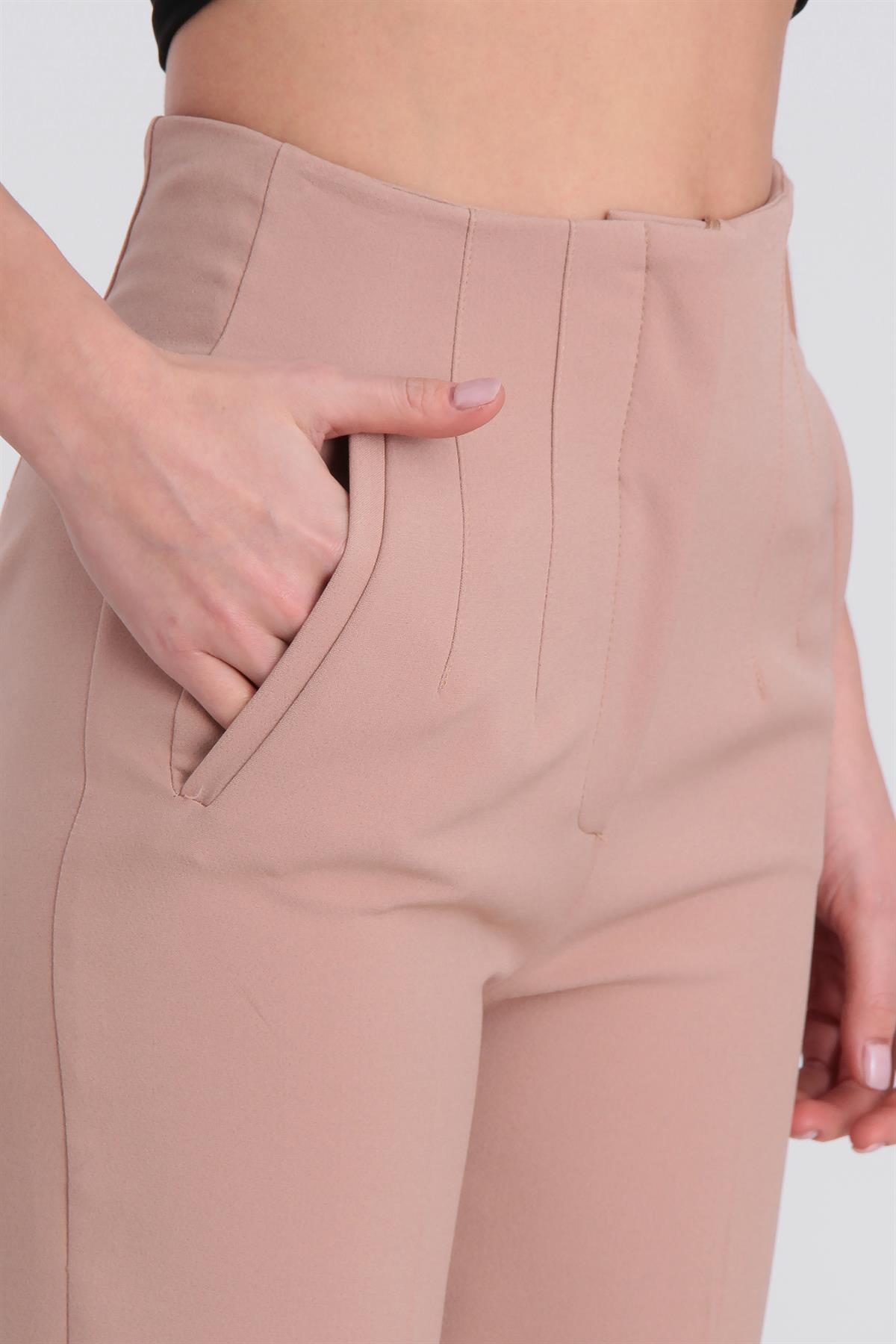 50109 PENSLİ HAVUÇ PANTOLON CAMEL
