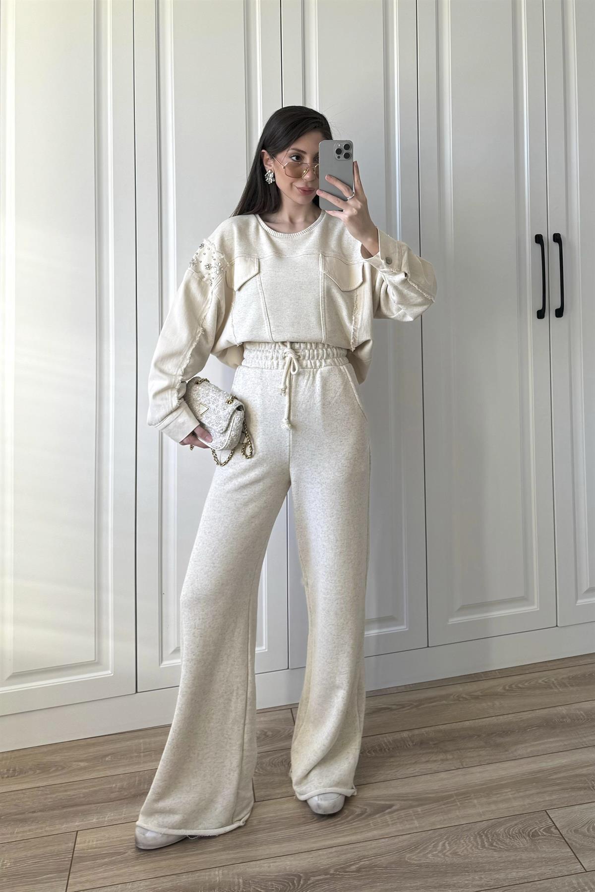 50679 ZARA SWEAT PANTOLON TAKIM TAŞ