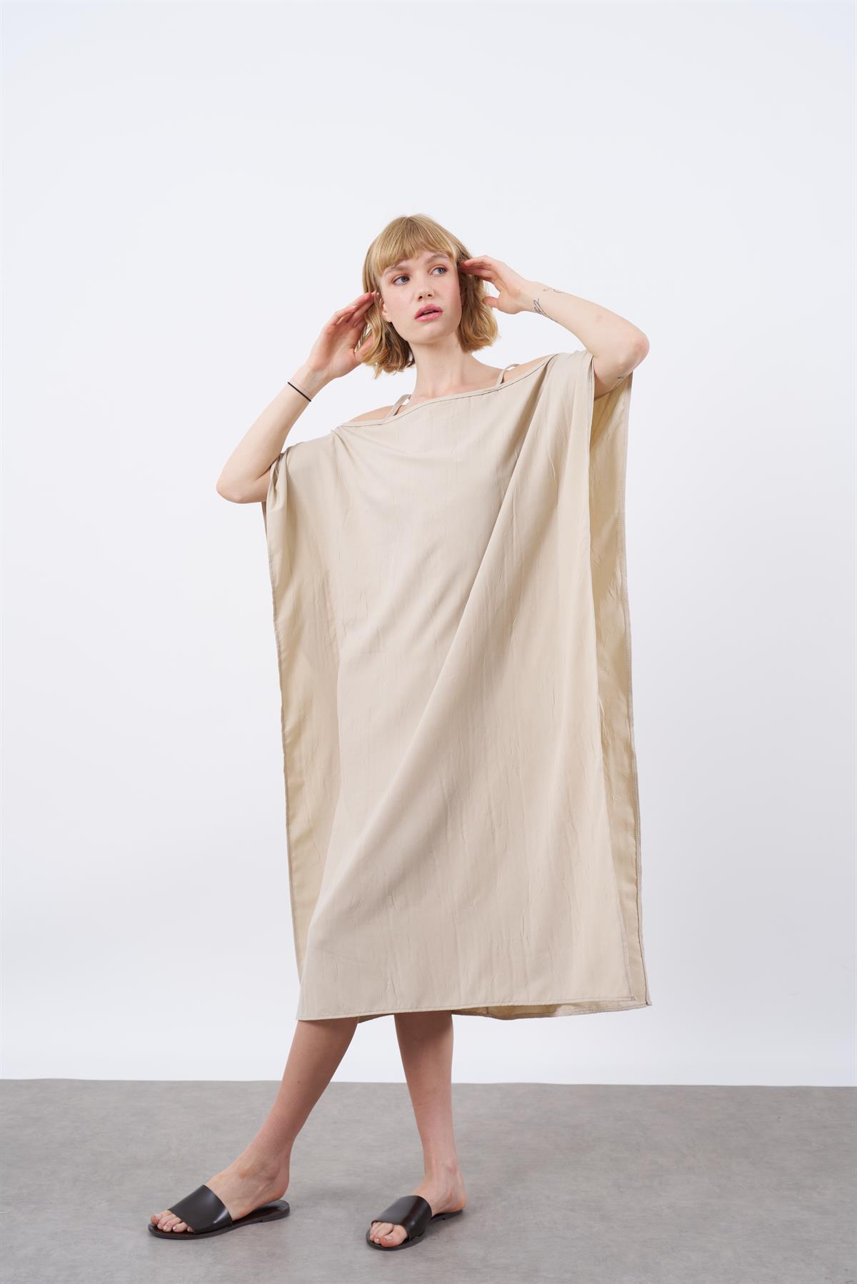 3195 ASKILI ELBİSE VİZON