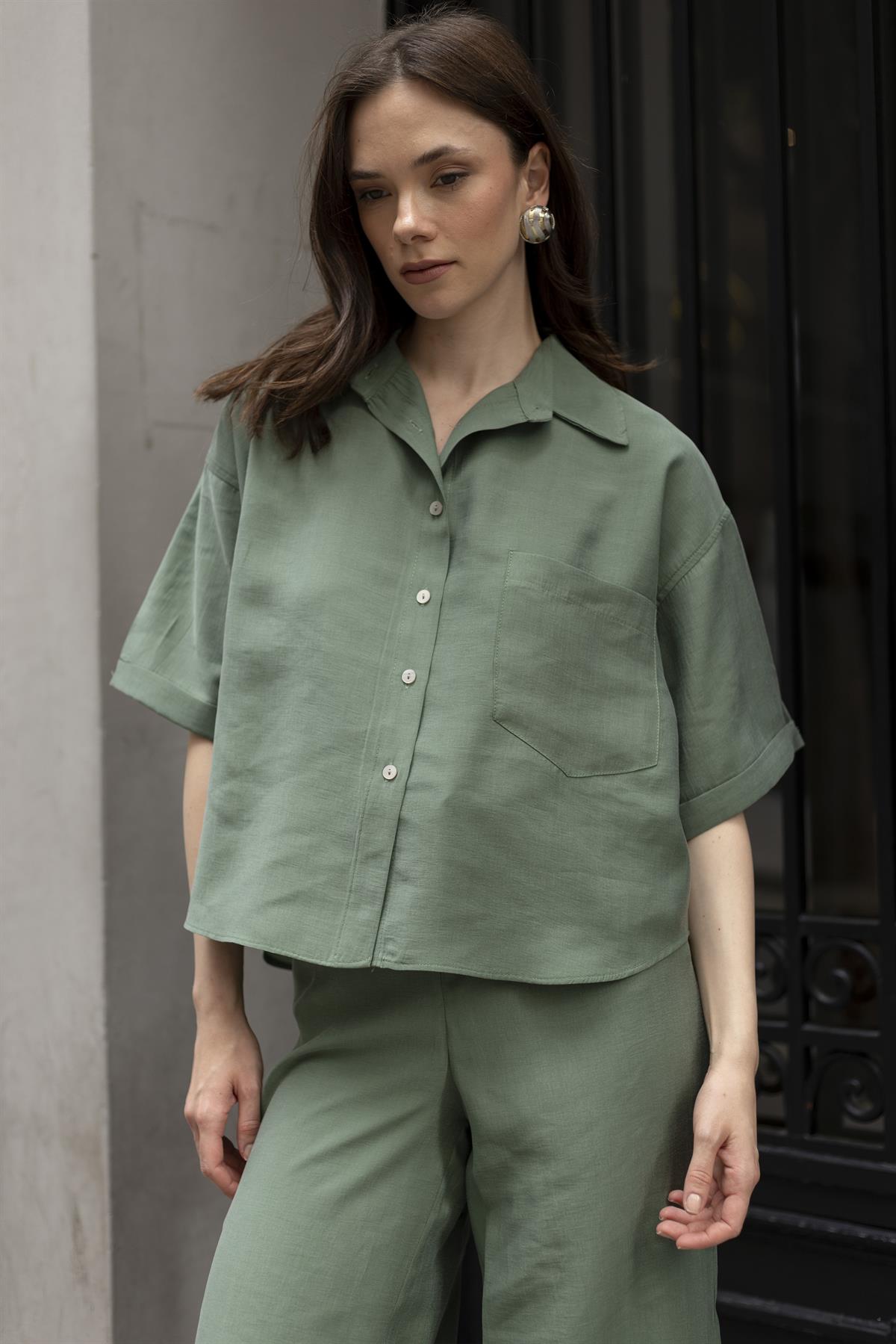 51156 GÖMLEK PANTOLON TAKIM HAKİ