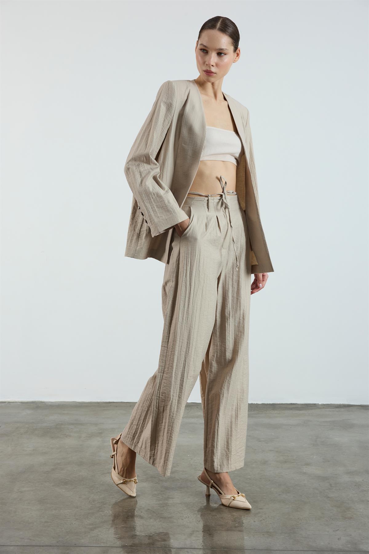 51128 CEKET PANTOLON TAKIM BEJ