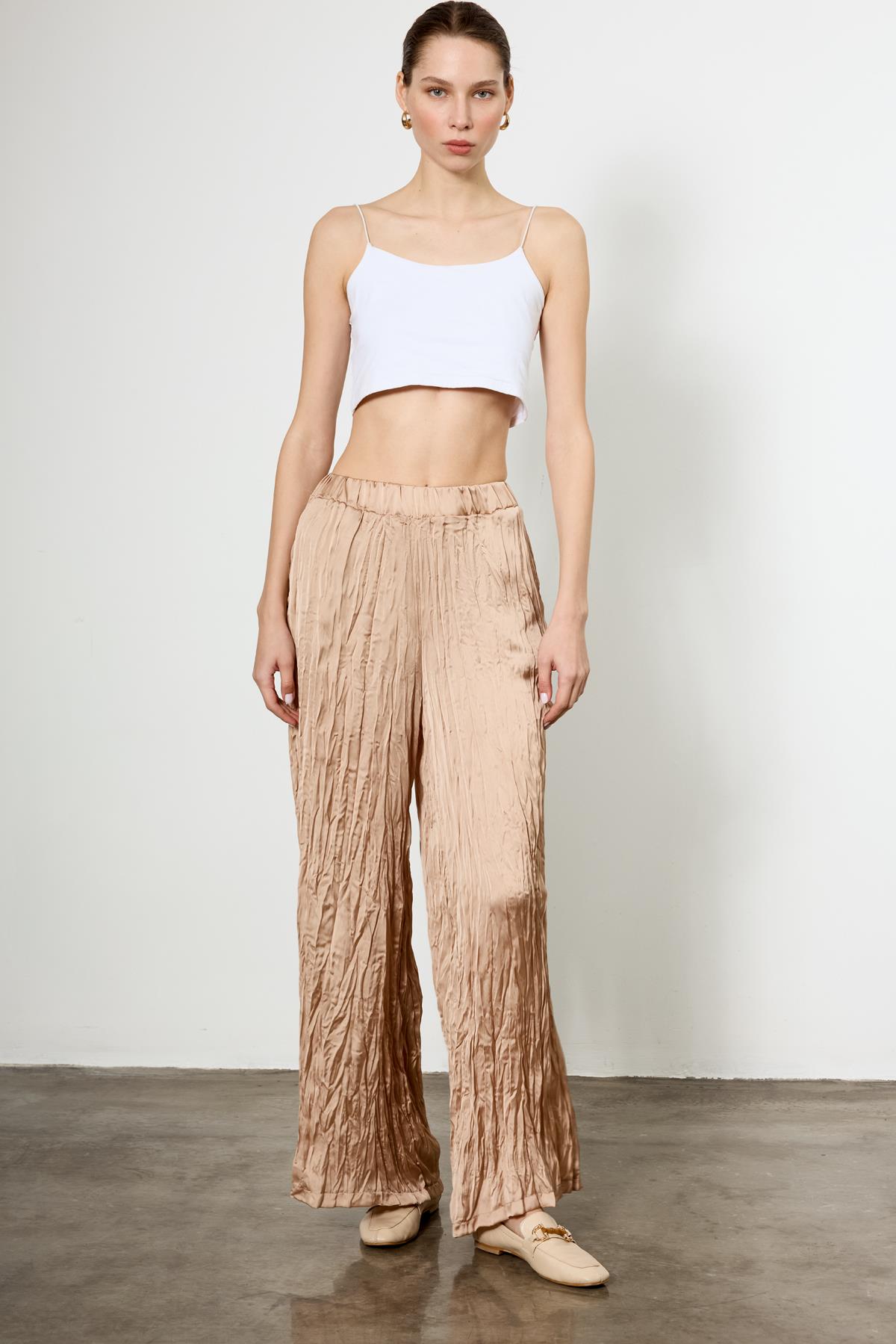 51142 KRAŞLI PANTOLON BEJ