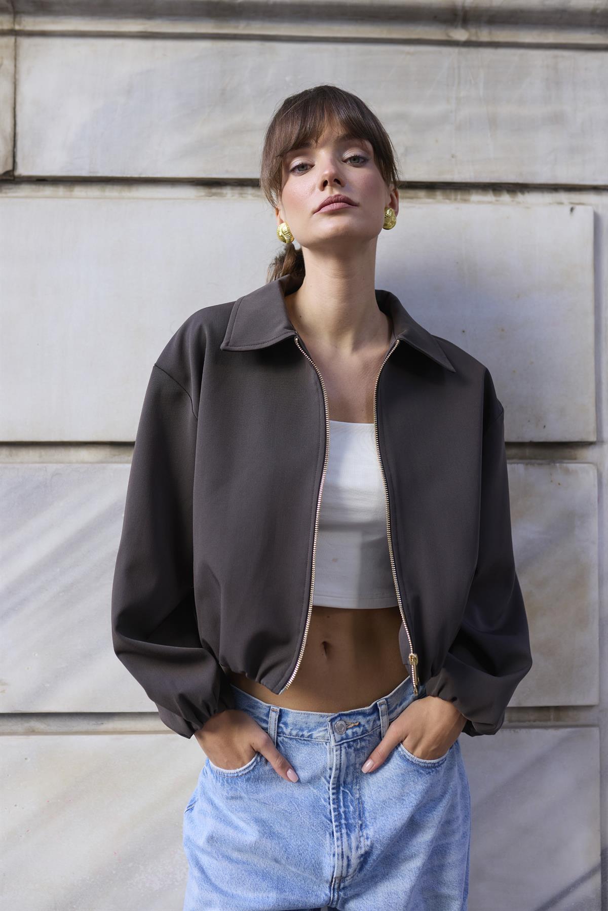 9616 BAMBER CEKET KOYU KAHVE