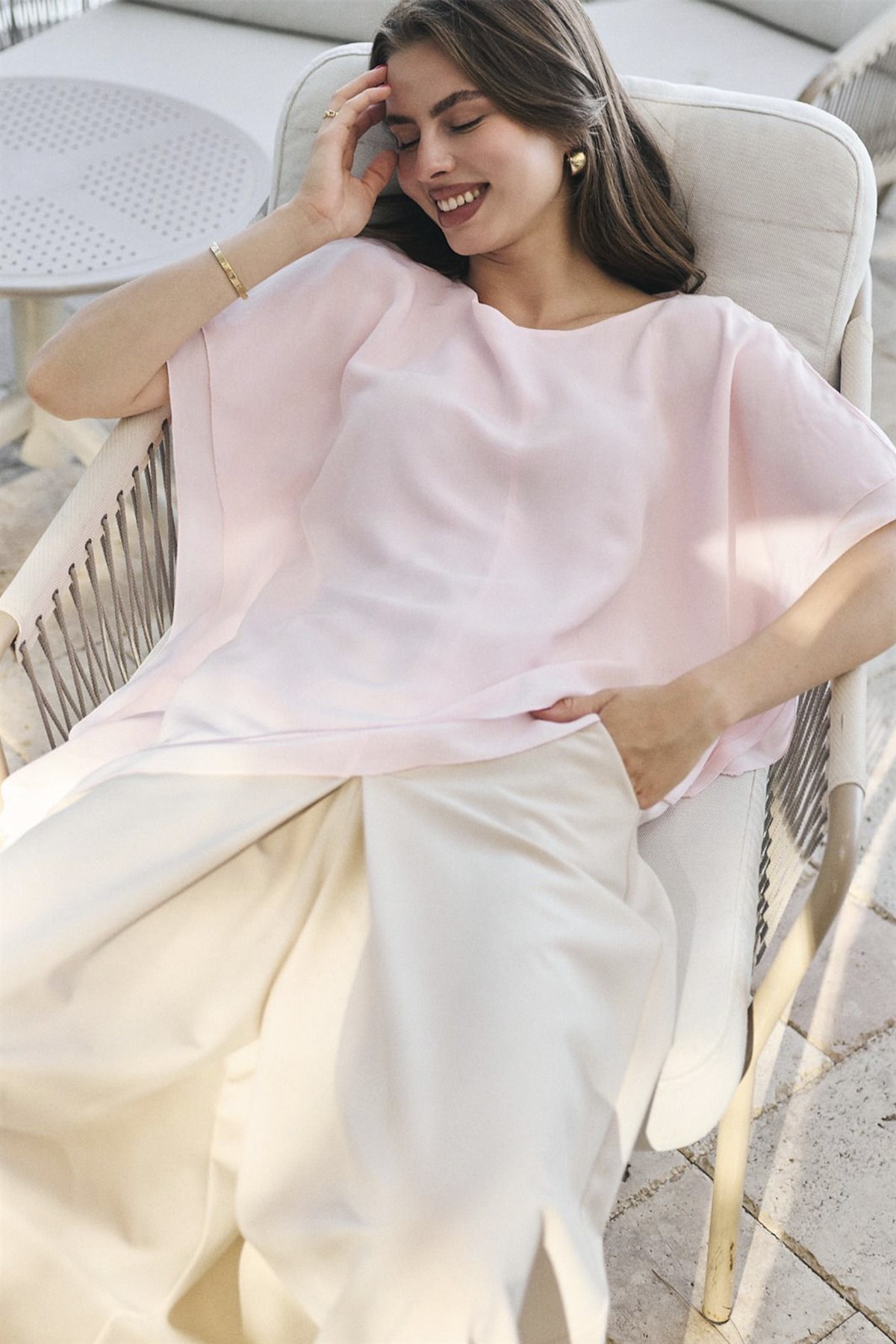 5107 BLUZ ŞEKER PEMBE