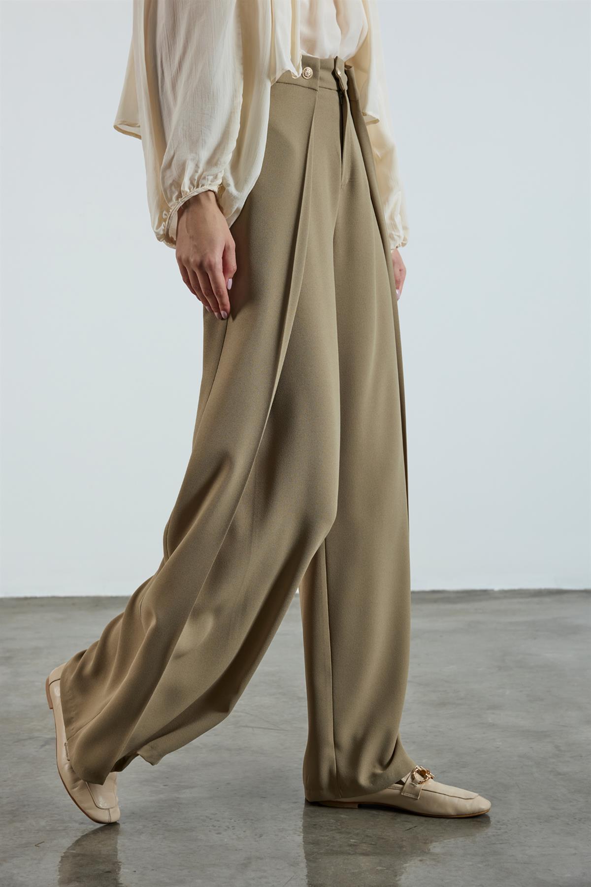 51133 KREP PANTOLON KOYU VİZON