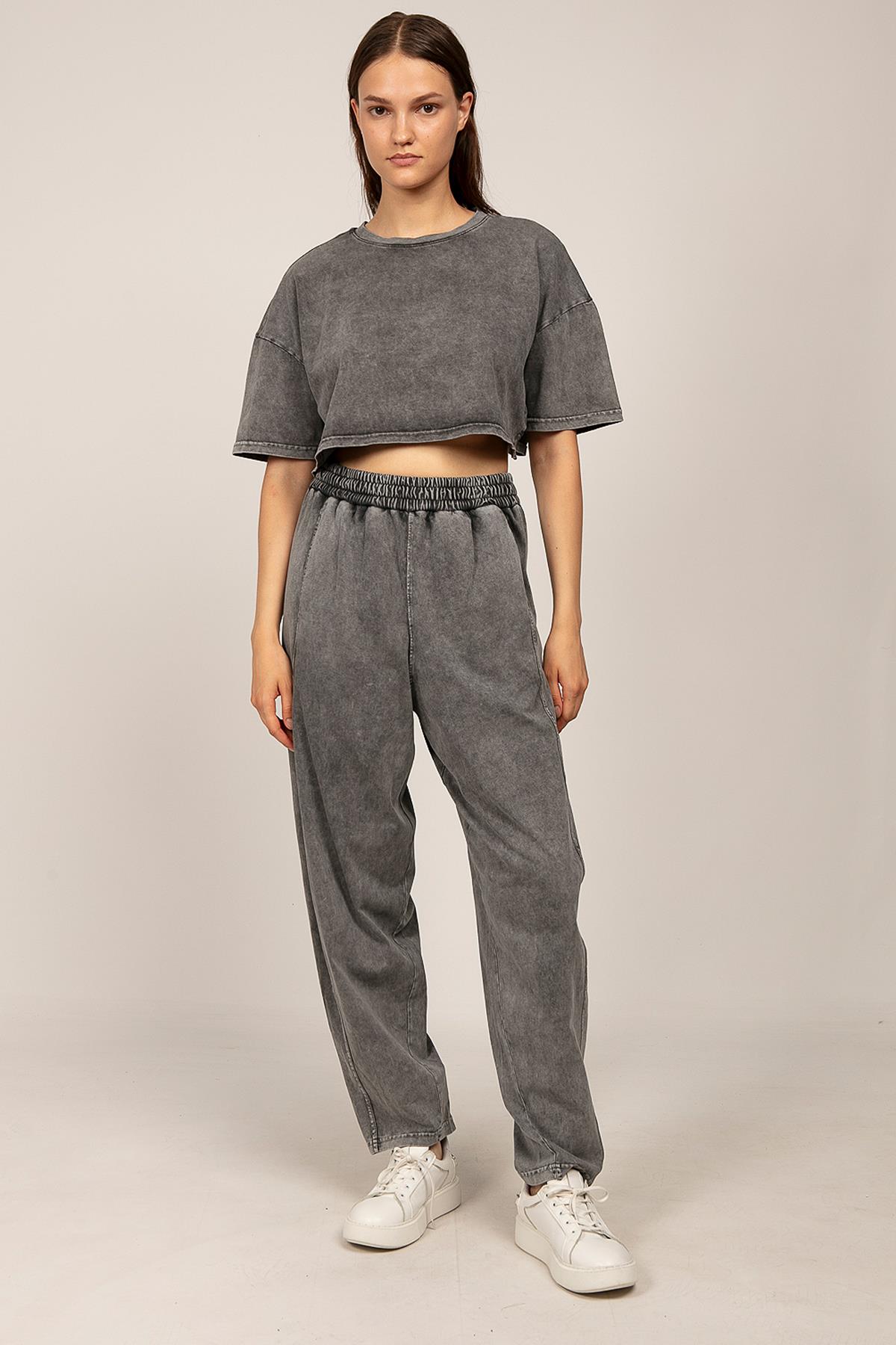 0057 ŞALVAR TİŞÖRT TAKIM ANTRASİT