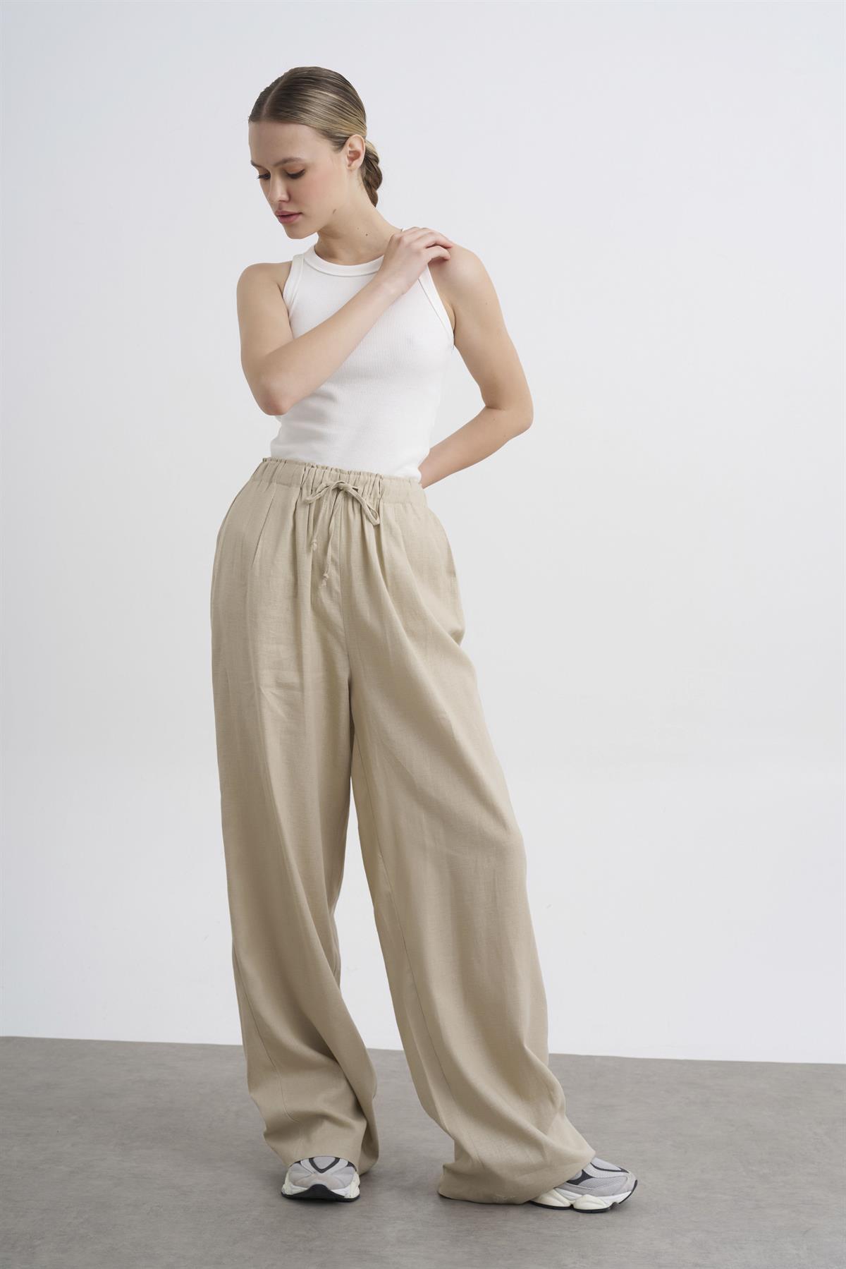 51017 KETEN PANTOLON TAŞ