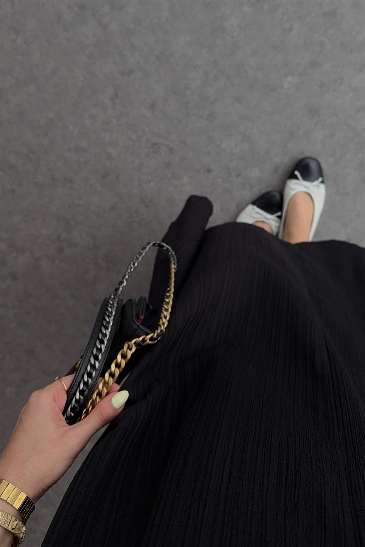 3124 ASKILI ELBİSE(2975) SİYAH