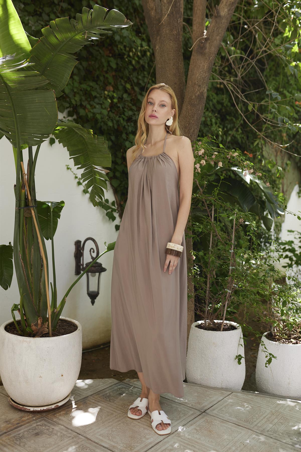 3344 ASKILI ELBİSE VİZON