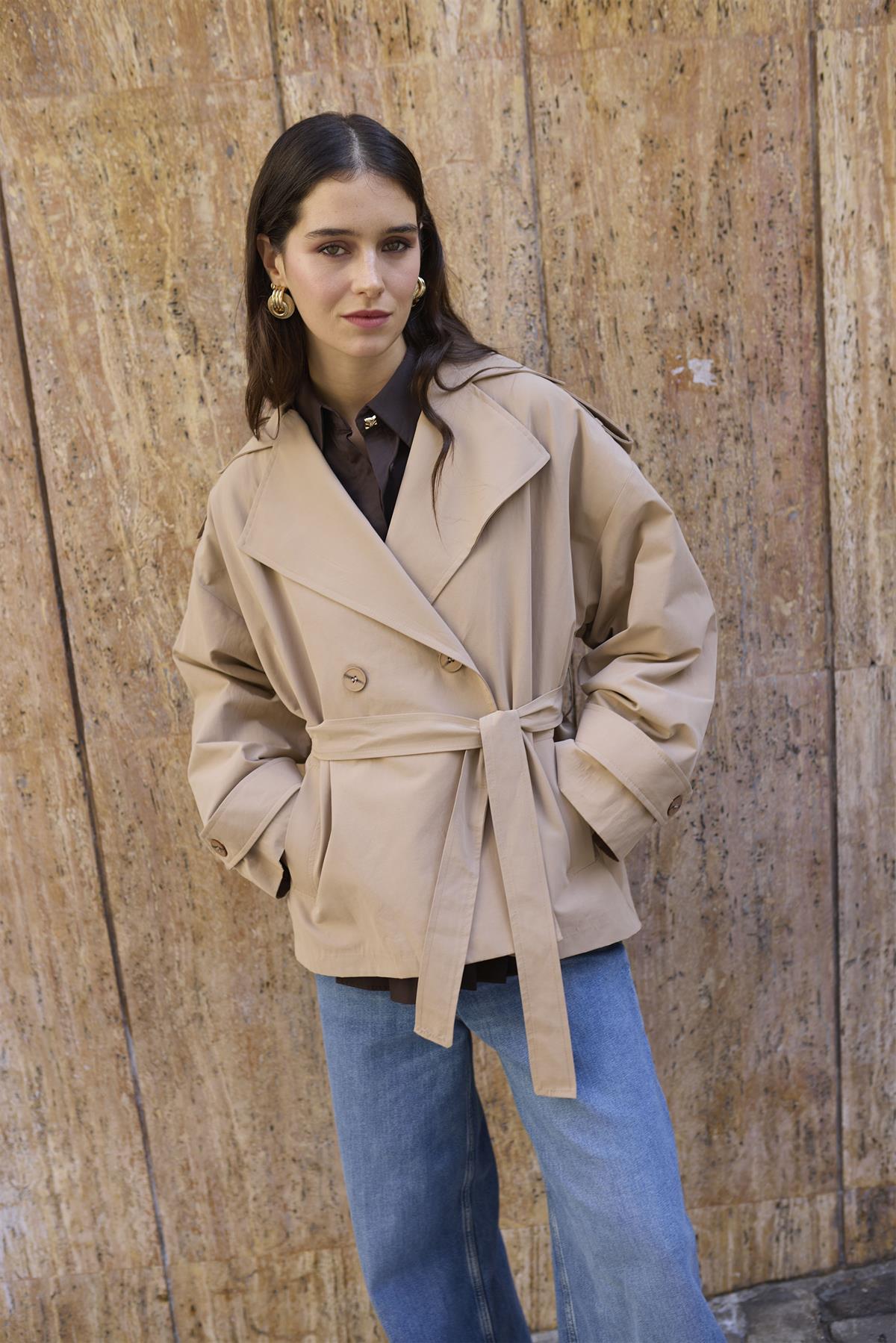 9609 KISA TRENÇ VİZON