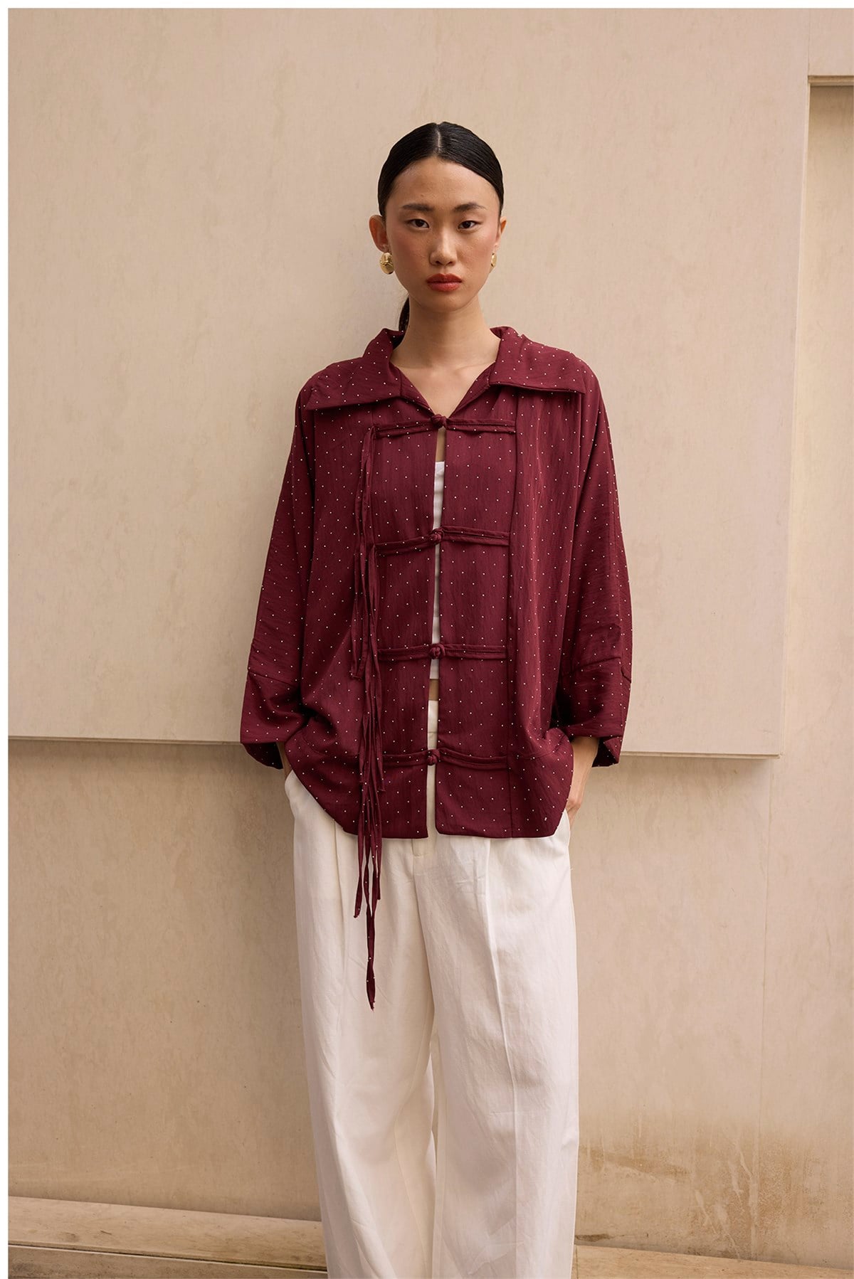 9789 BİYELİ CEKET BORDO
