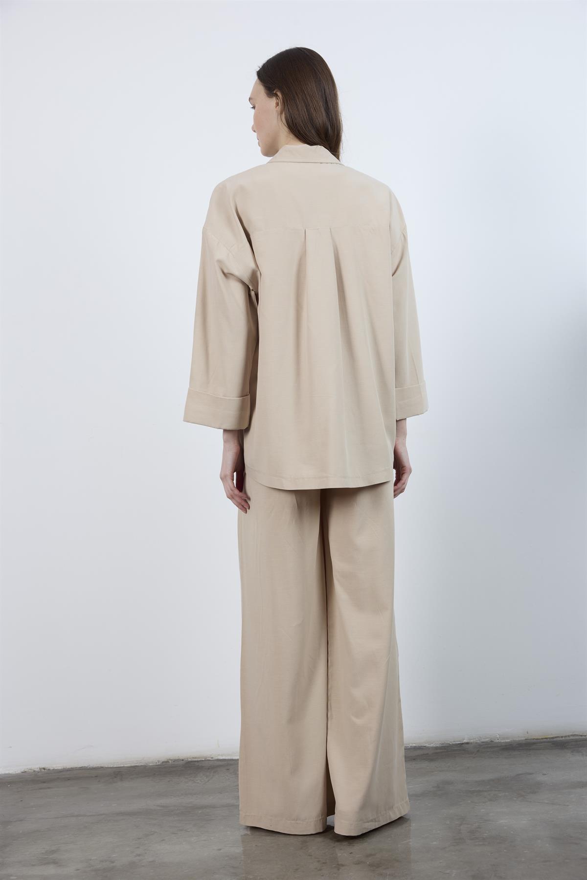 9545 CEKET PANTOLON TAKIM VİZON