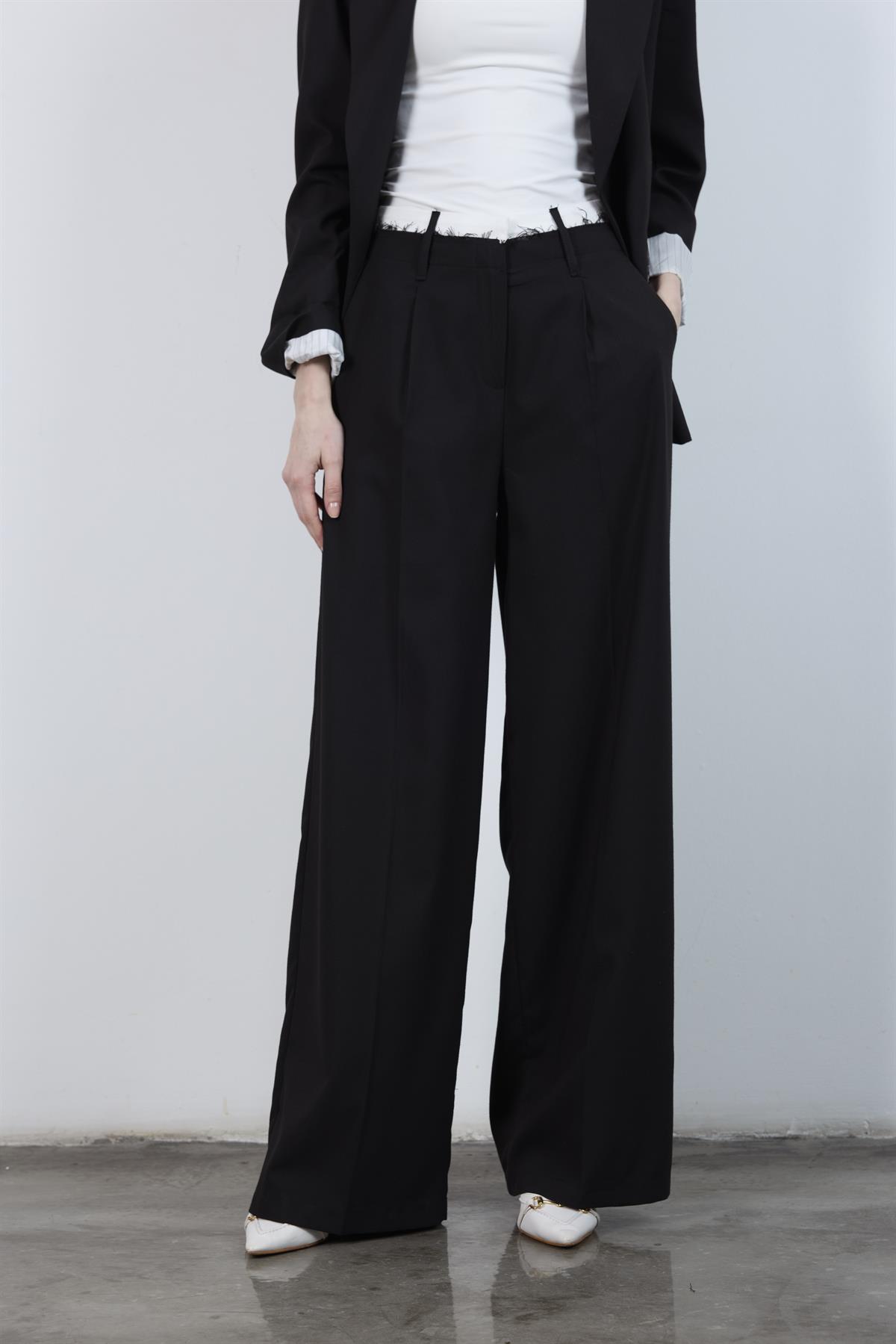 50949 POLİVİSKON PANTOLON SİYAH