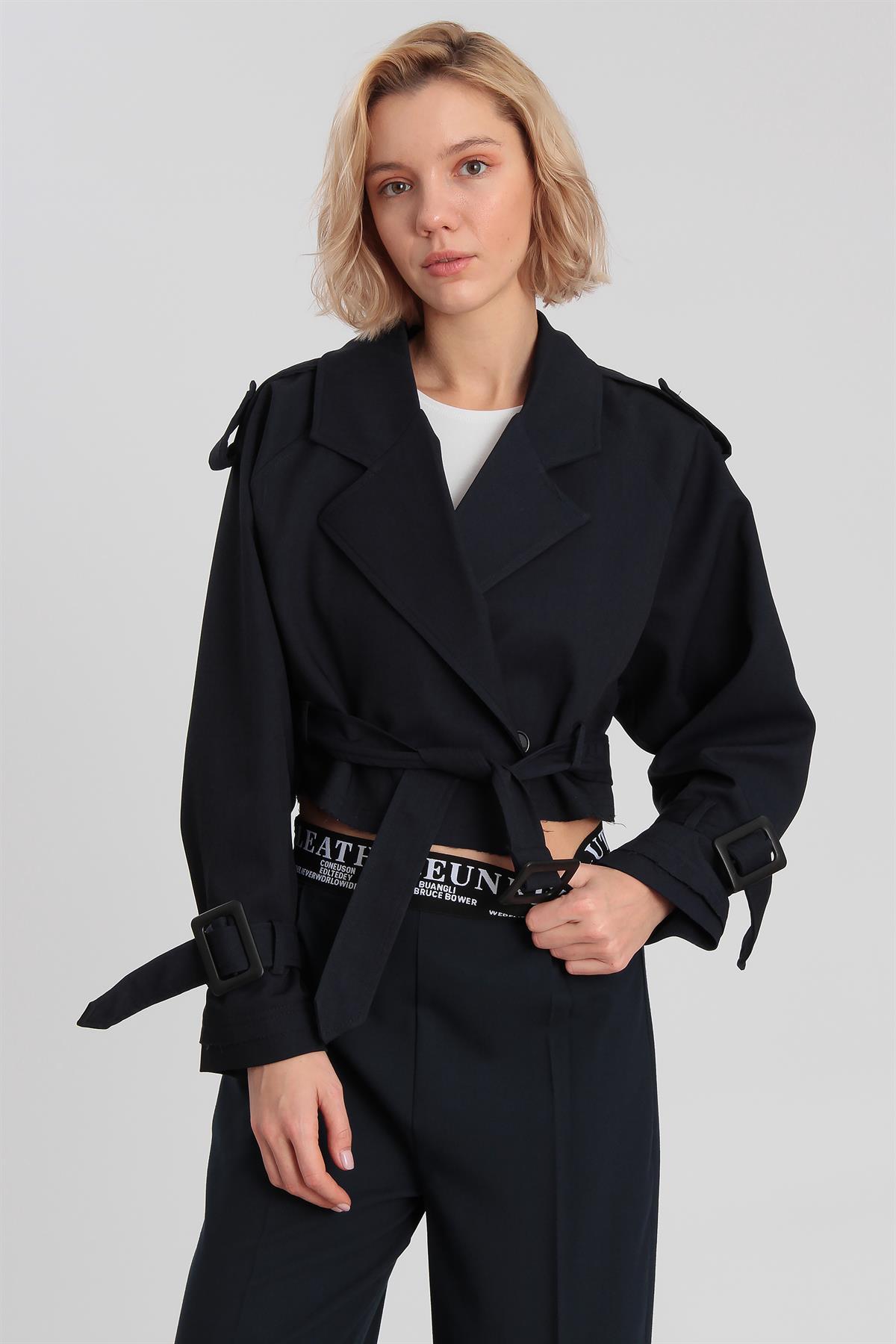 9306 REGLAN KISA CEKET LACİVERT