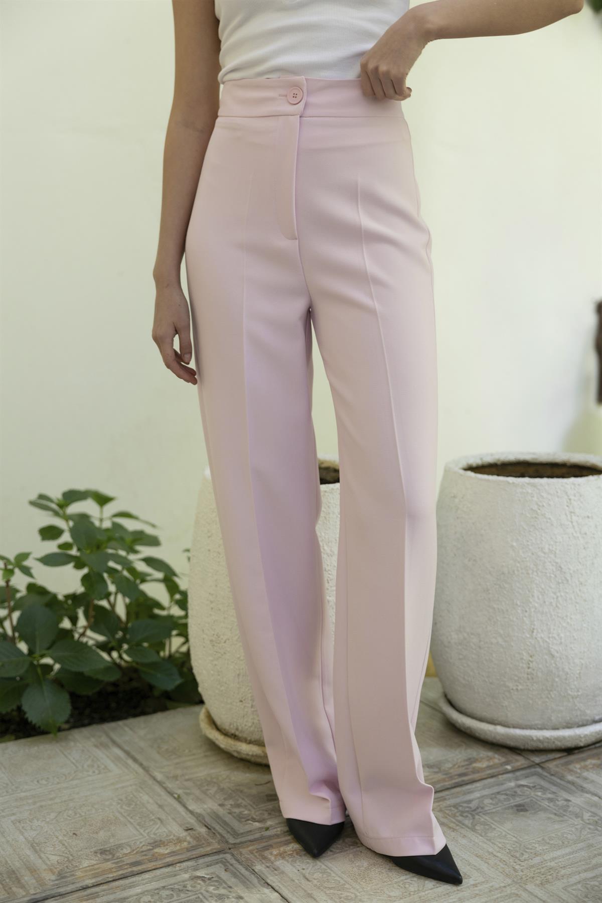 50714 PALAZZO PAÇA PANTOLON ŞEKER PEMBE