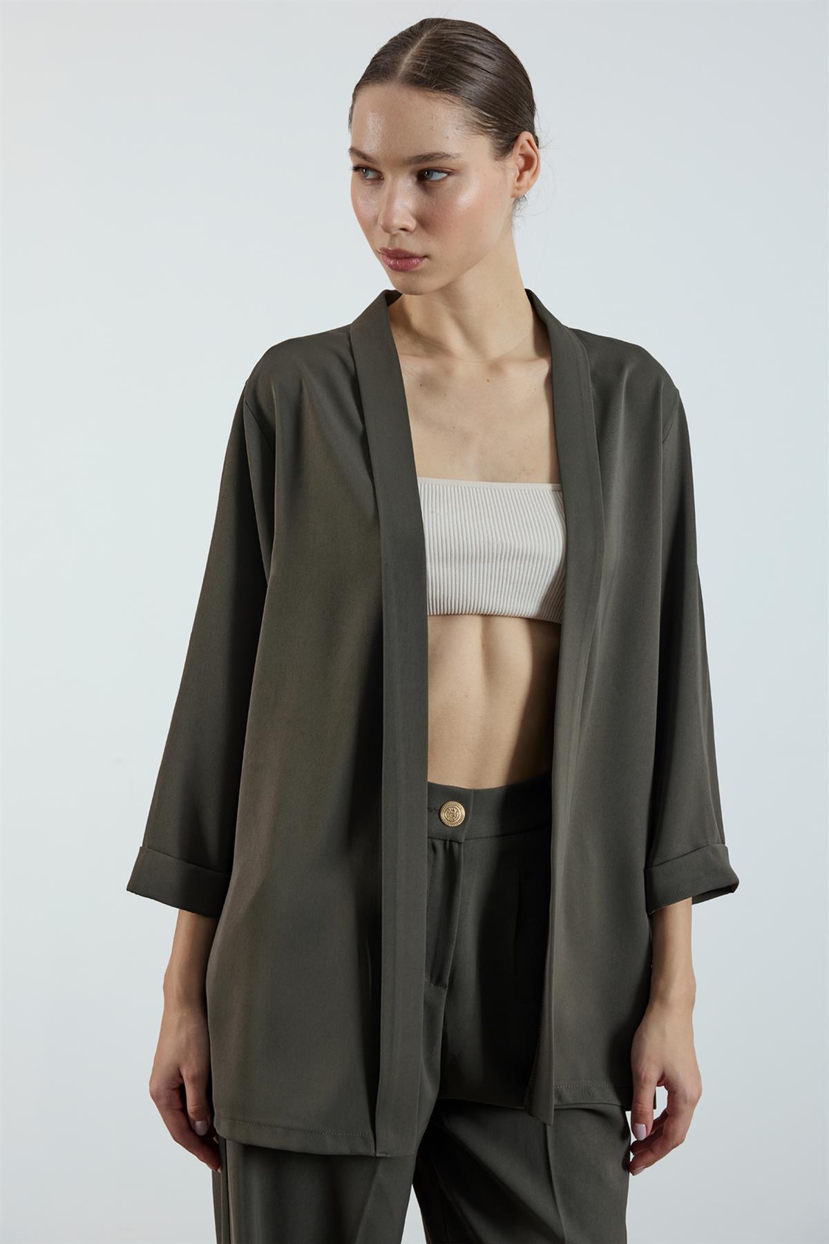 9564 ŞAL YAKA CEKET HAKİ