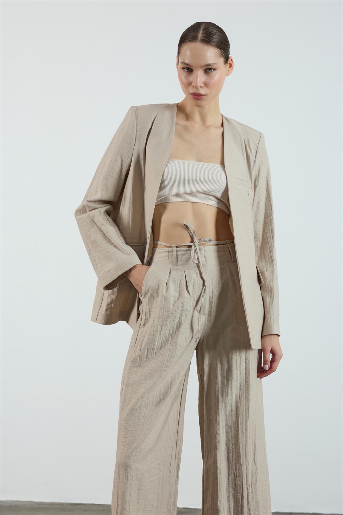 51128 CEKET PANTOLON TAKIM BEJ