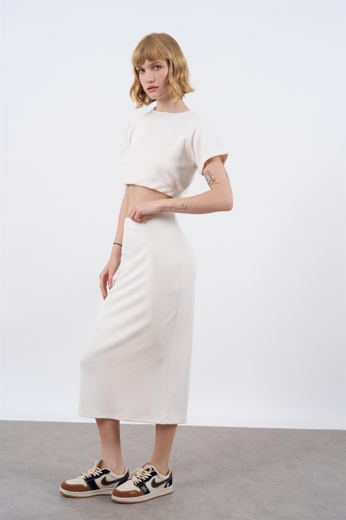 51028 CROP ETEK TAKIM BEYAZ