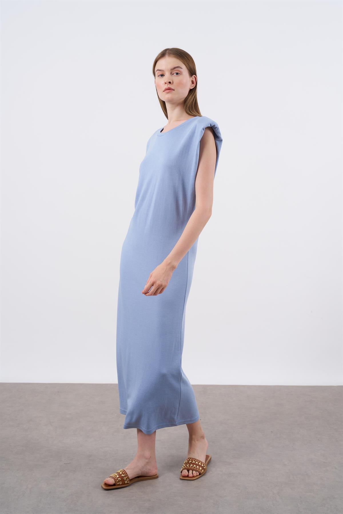 3148 PETEK ELBİSE İNDİGO