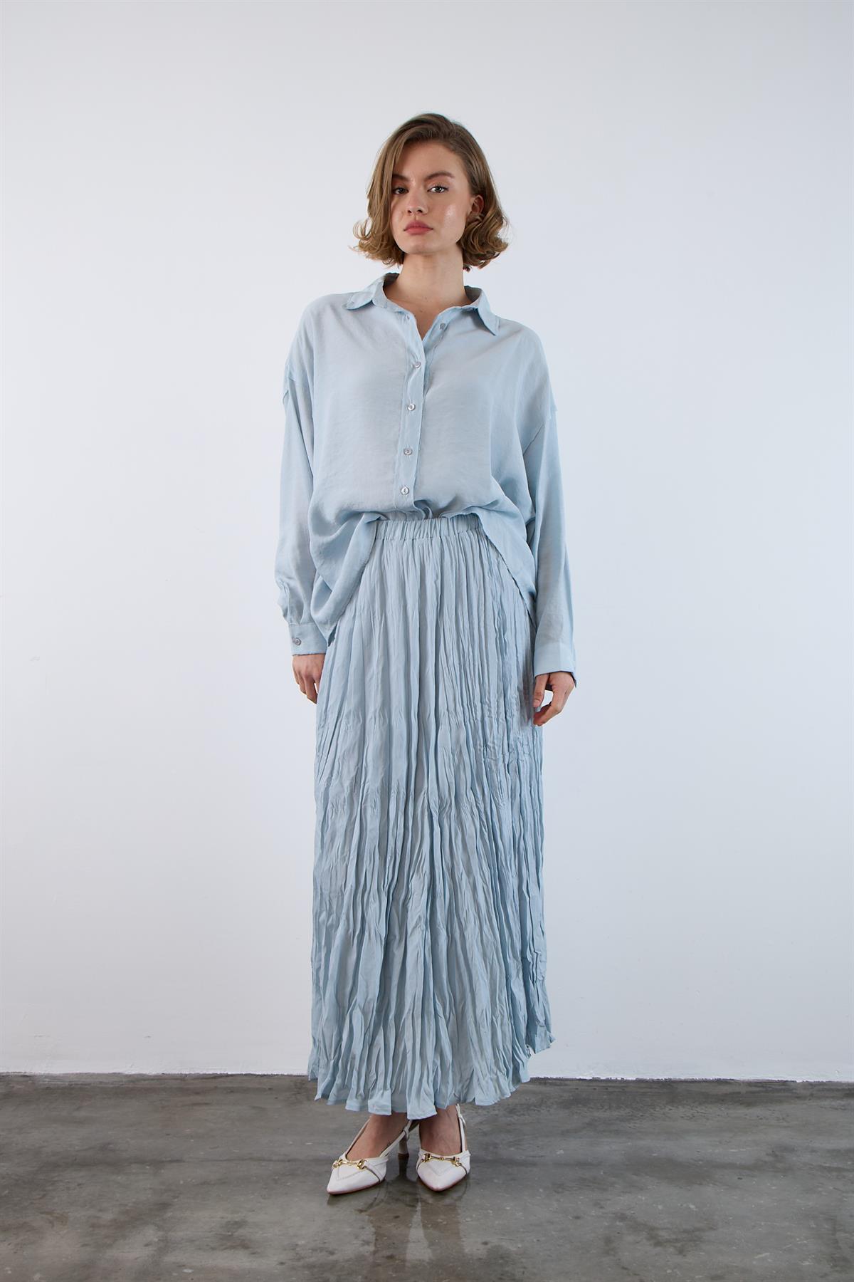 3207 KIRIŞIK ETEK GRİ-MAVİ