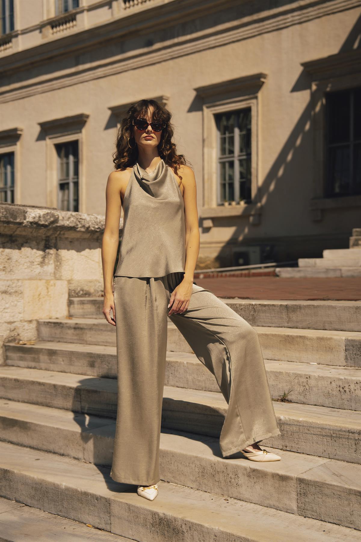 51211 BLUZ PANTOLON TAKIM ÇAĞLA YEŞİL