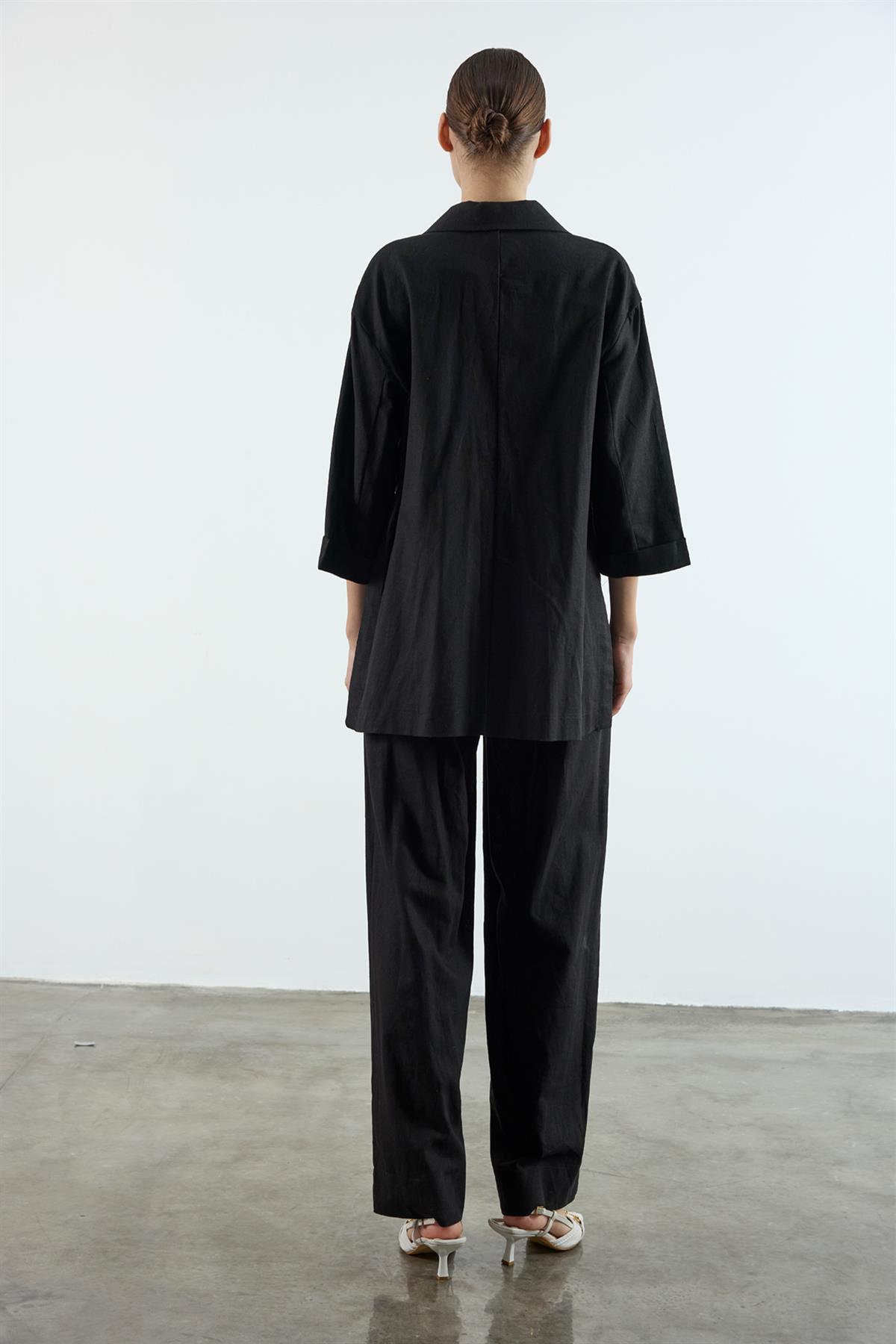 9450 KRUVAZE CEKET PANTOLON TAKIM SİYAH