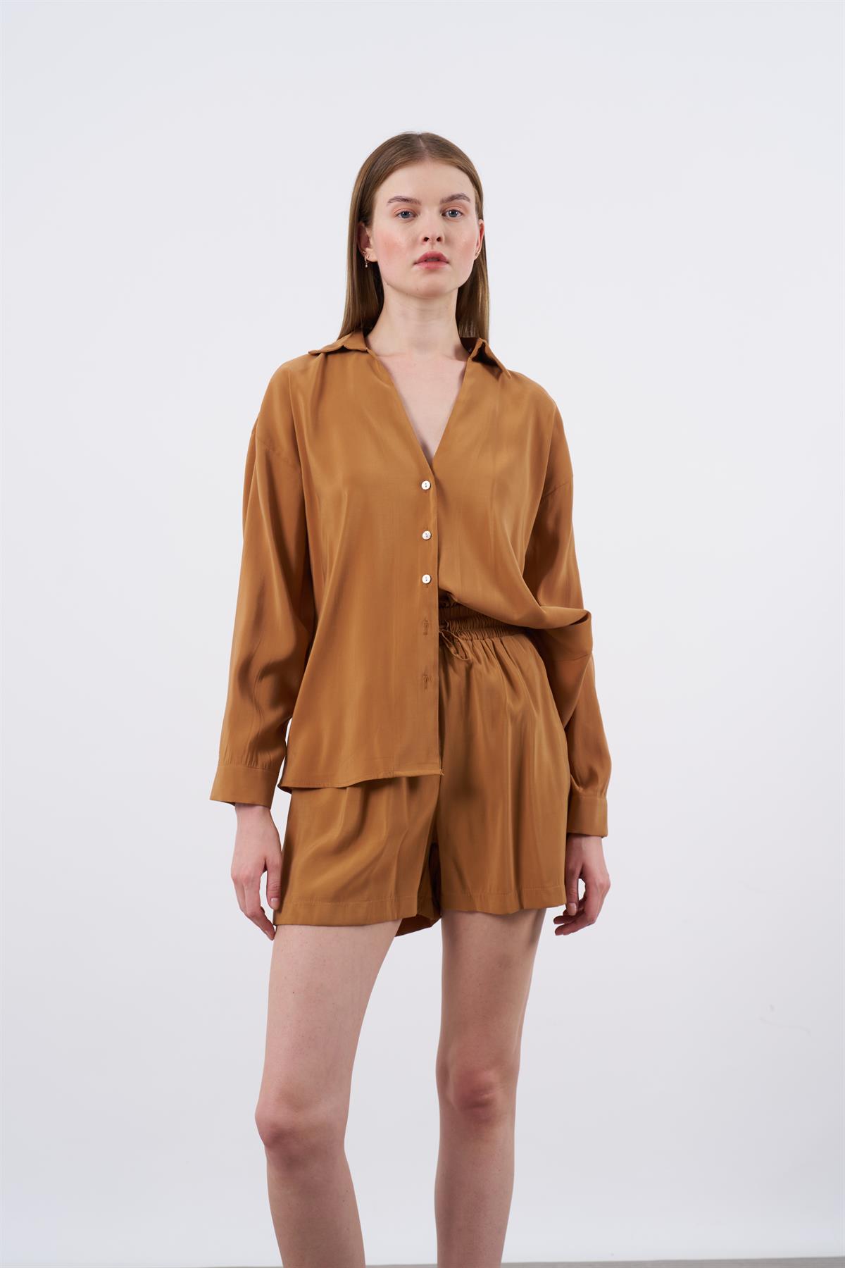 50905 ŞORT GÖMLEK TAKIM(50884) CAMEL