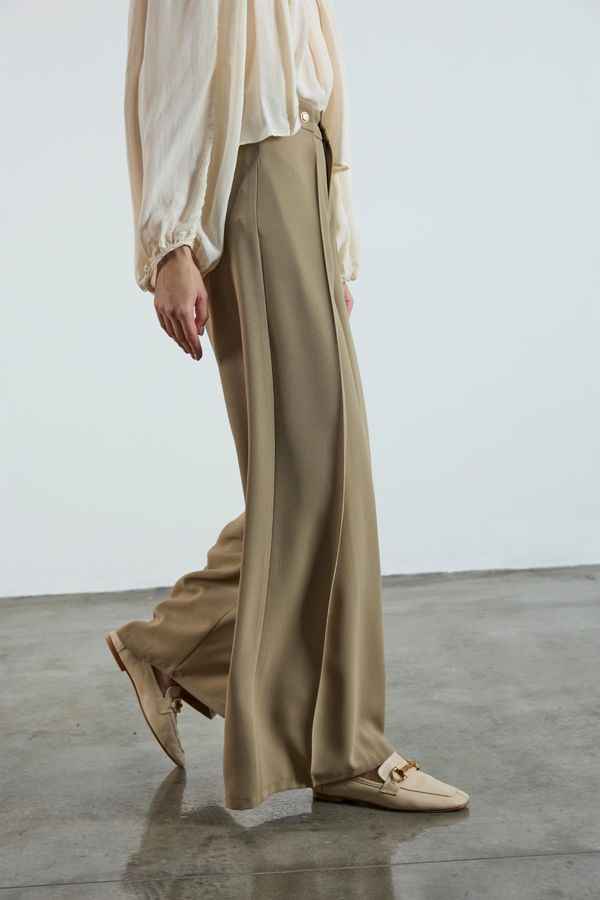 51133 KREP PANTOLON KOYU VİZON