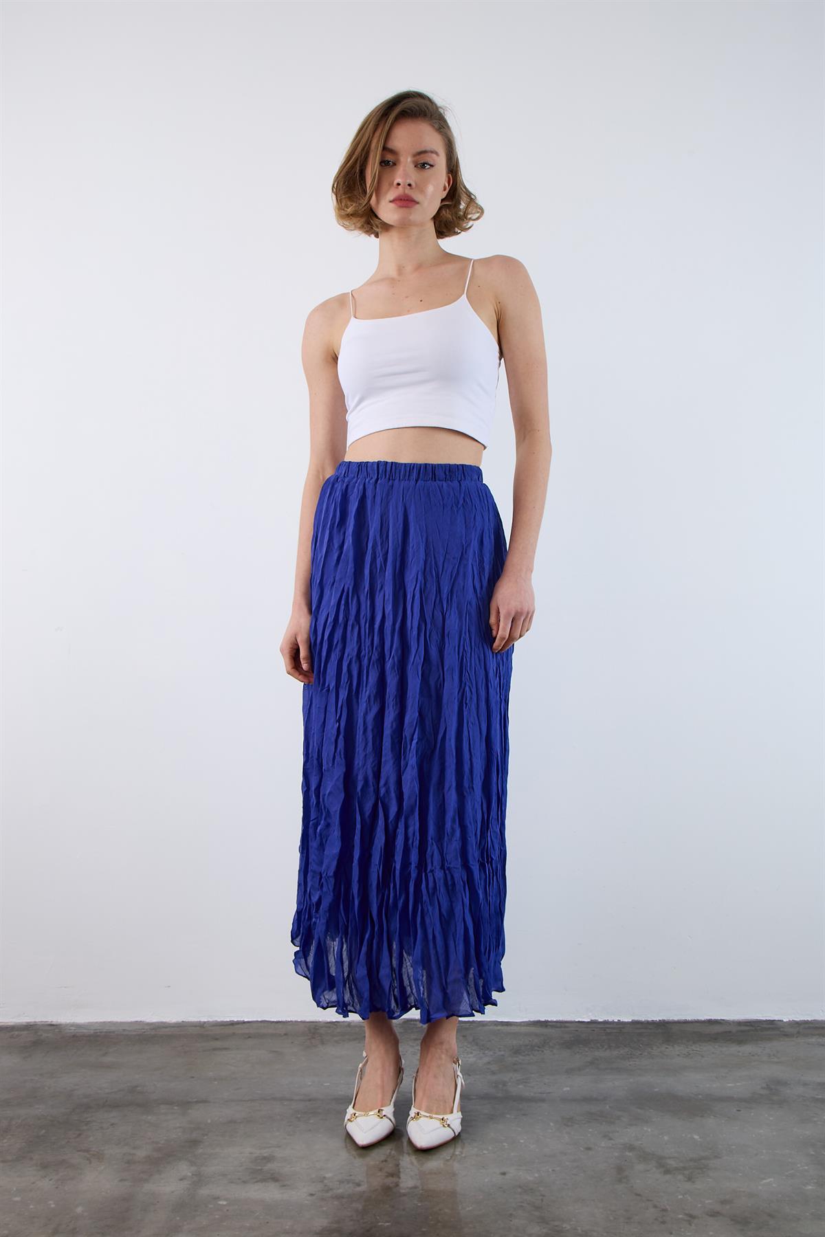 3207 KIRIŞIK ETEK LACİVERT