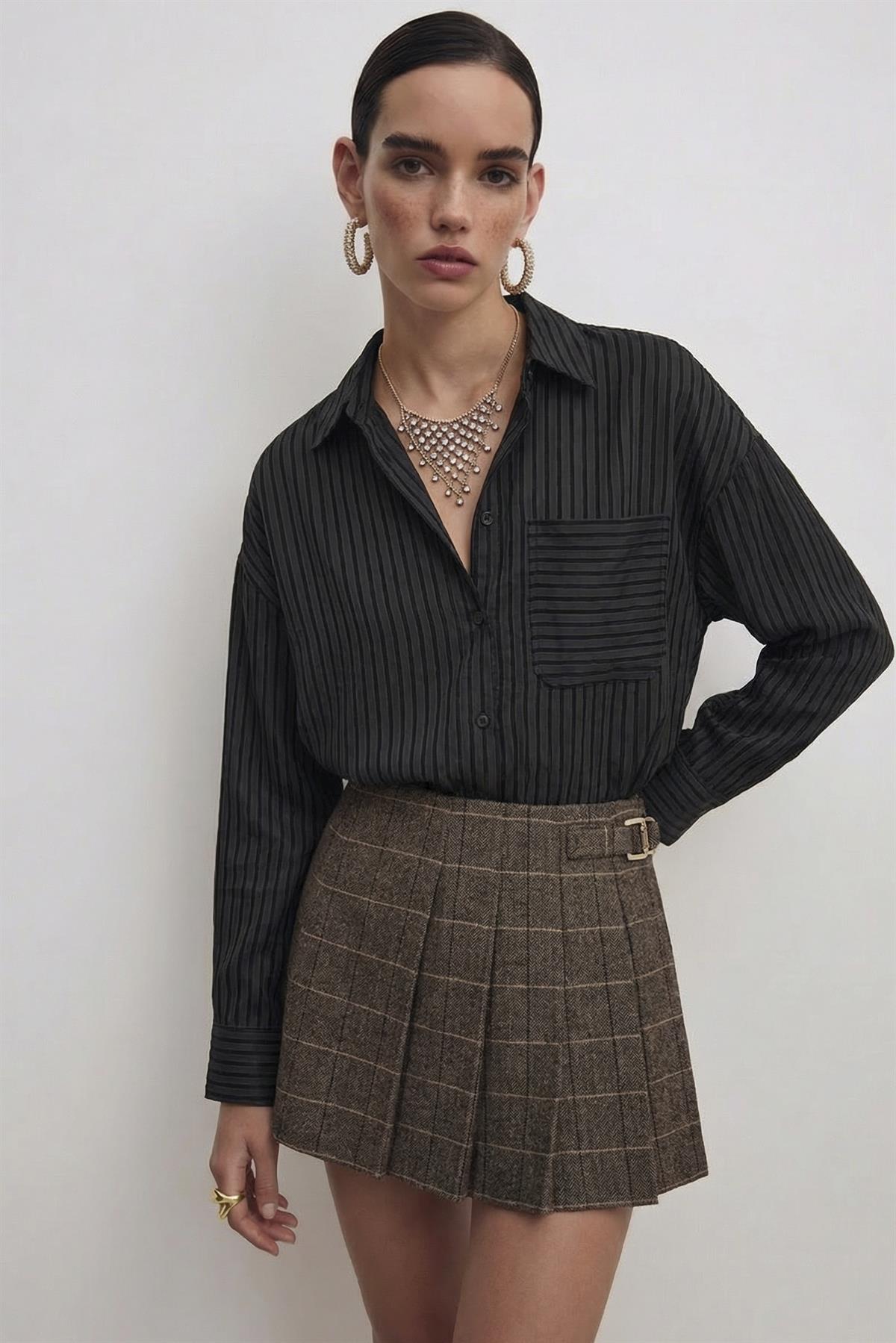 5000 OVERSIZE GÖMLEK SİYAH