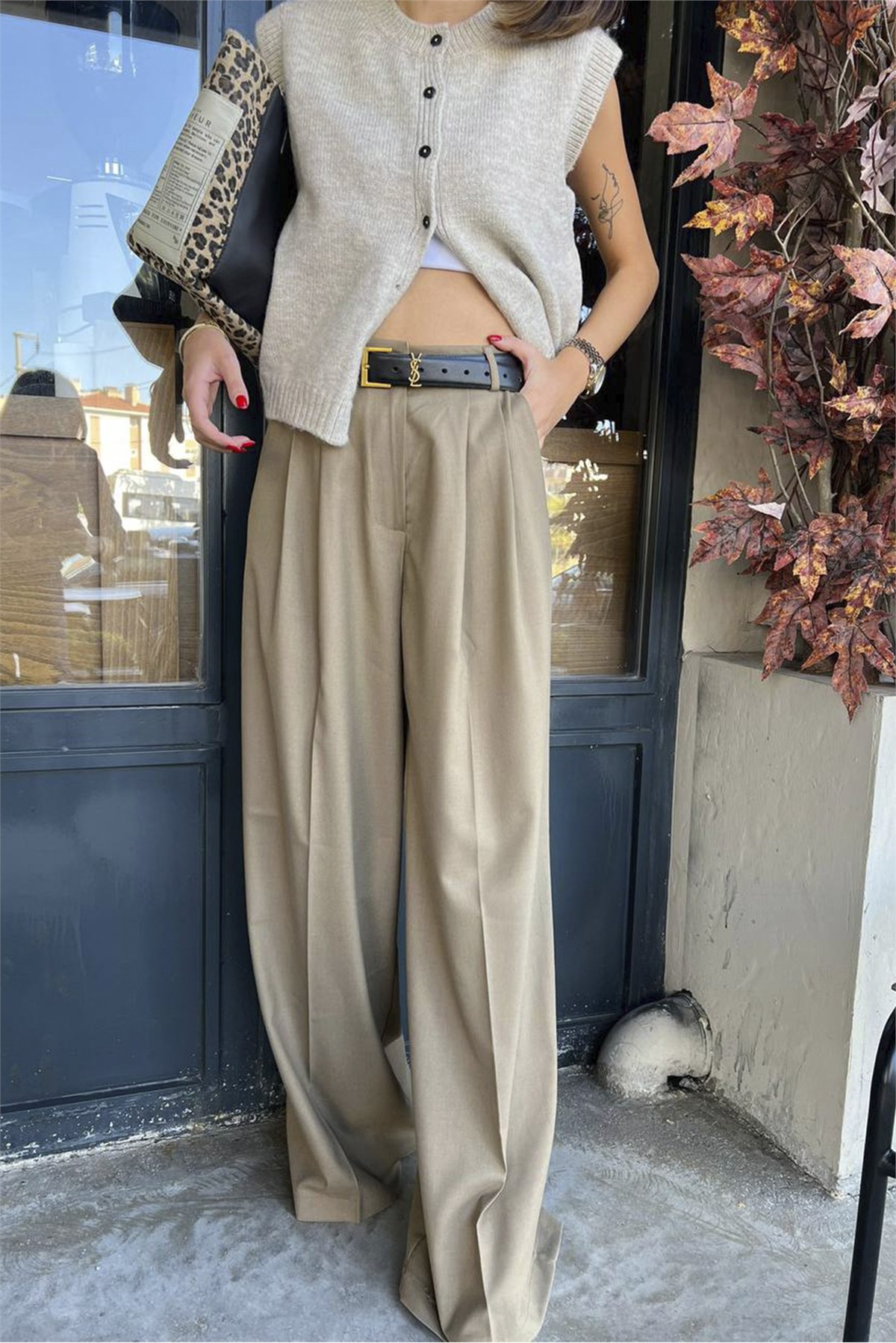 50997 POLİVİSKON PANTOLON KARAMEL