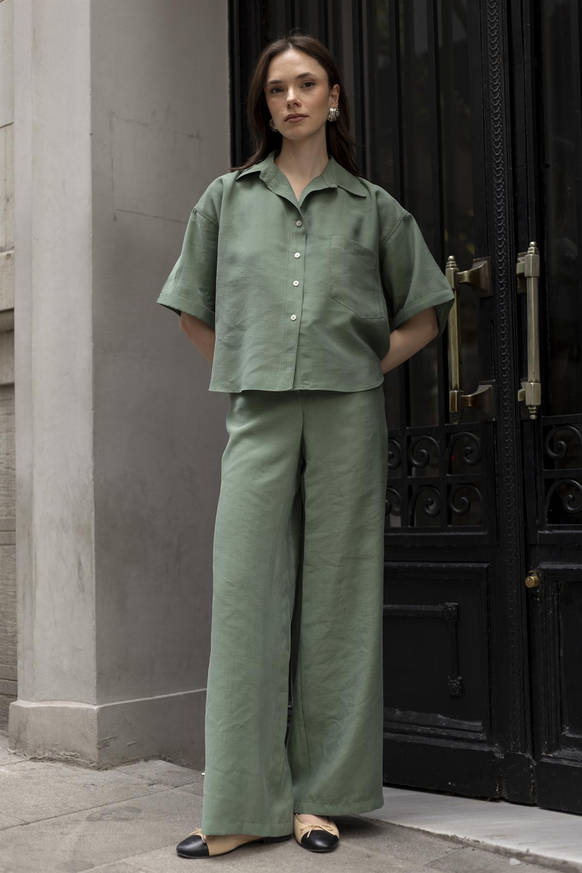 51156 GÖMLEK PANTOLON TAKIM HAKİ