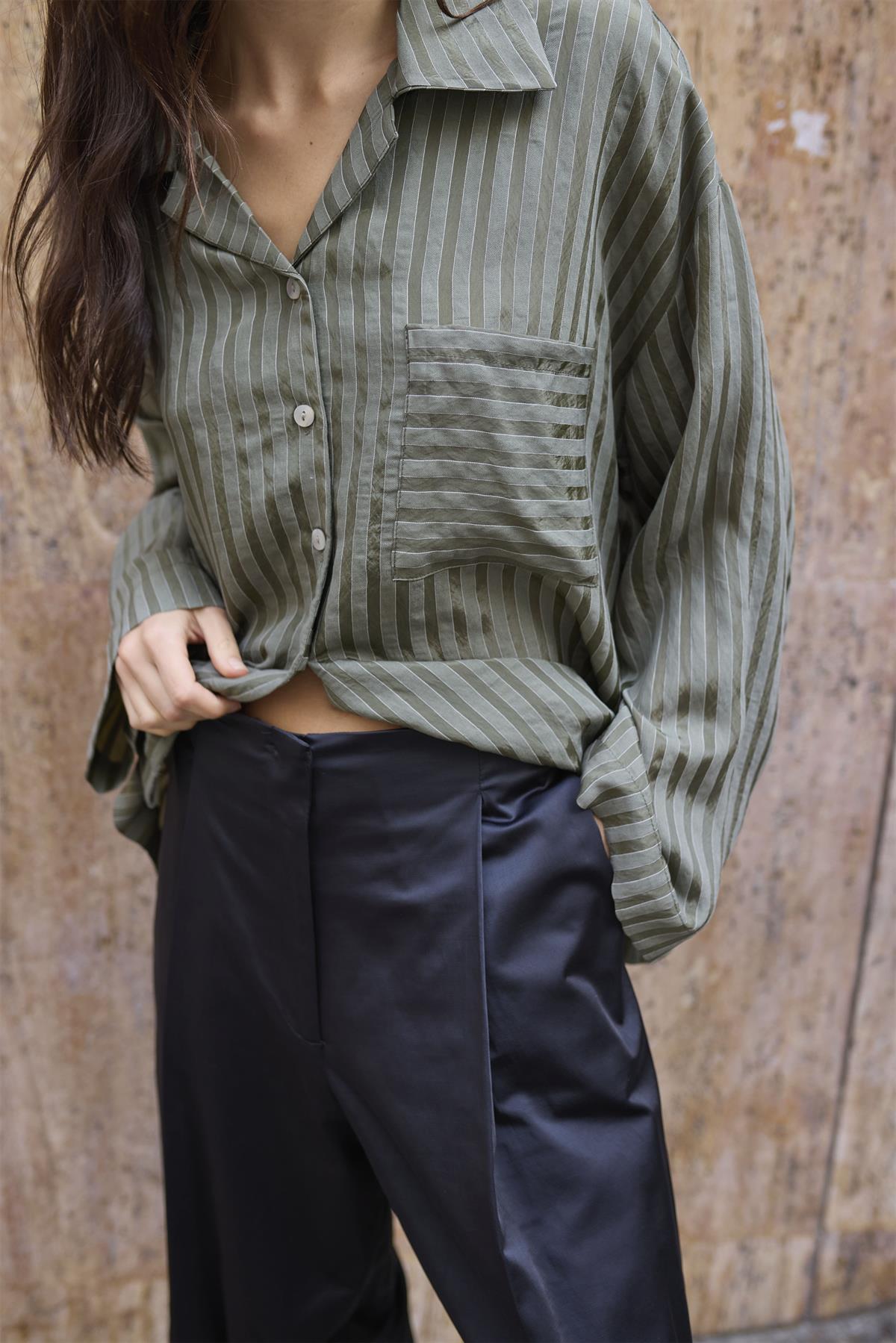 4998 OVERSIZE GÖMLEK HAKİ