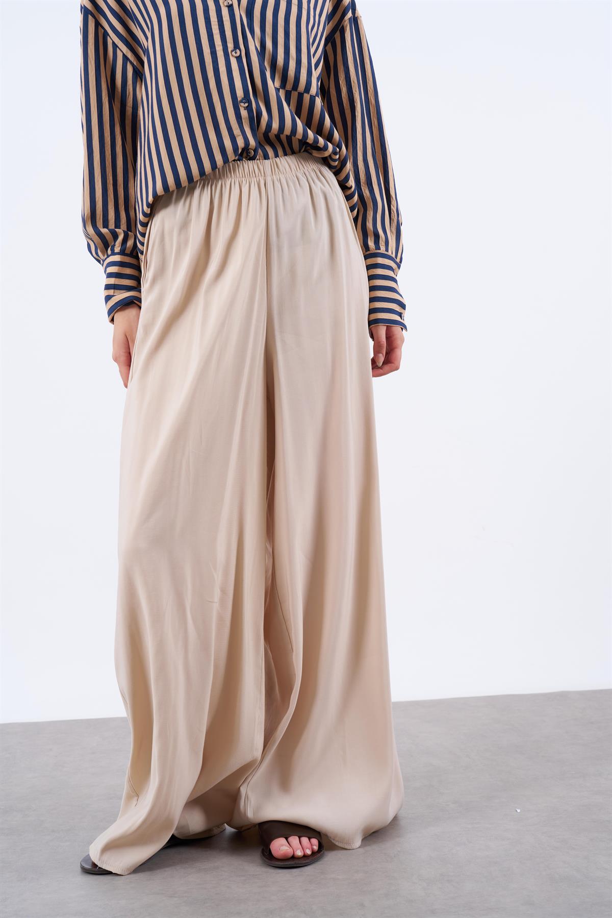 50979 LASTİKLİ PANTOLON TAŞ