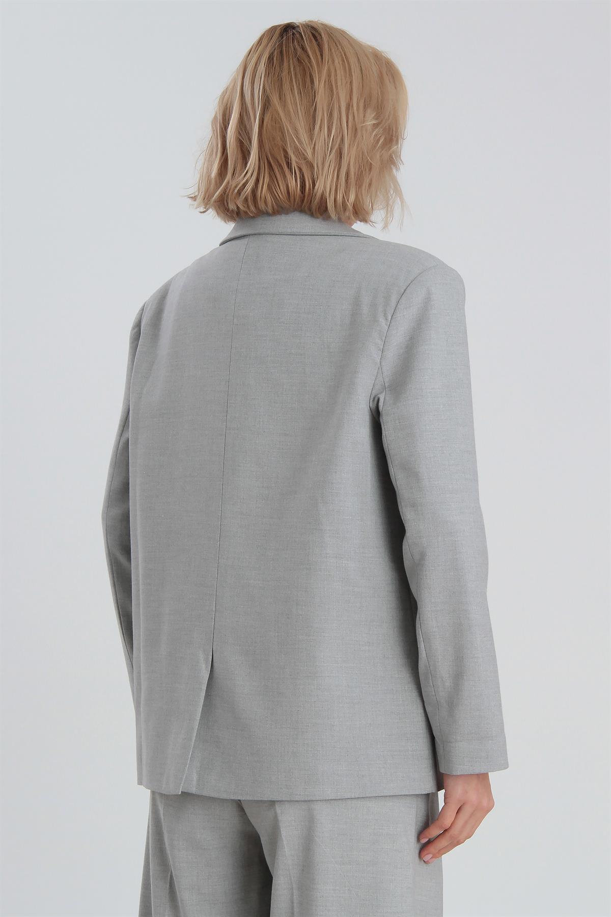 9281 POLİVİSKON CEKET GRİ