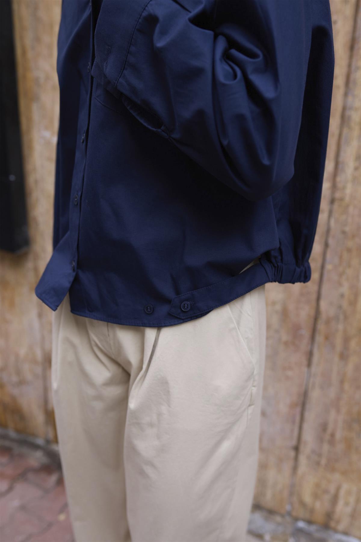 4993 POPLİN GÖMLEK LACİVERT