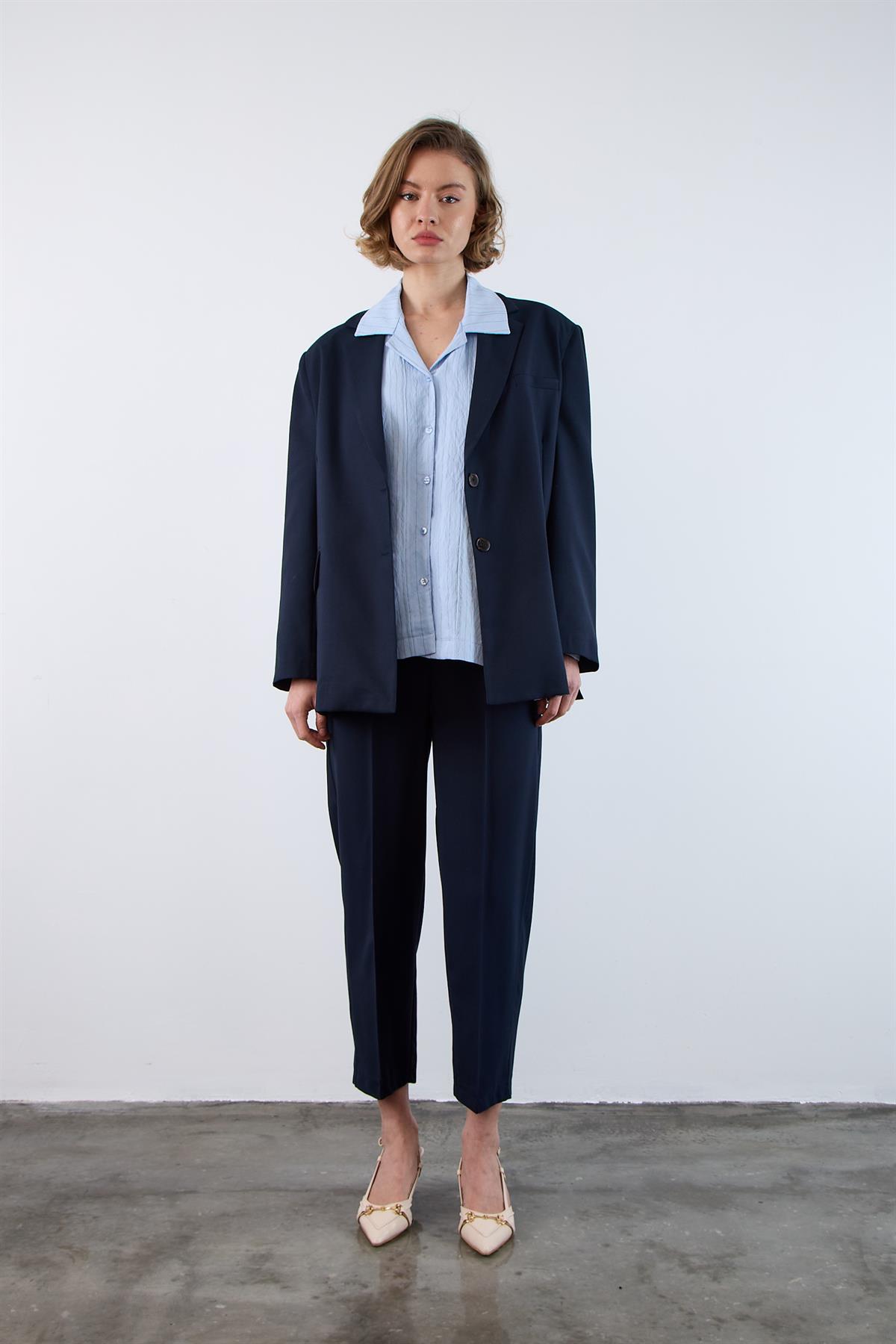 9484 POLİVİSKON CEKET LACİVERT