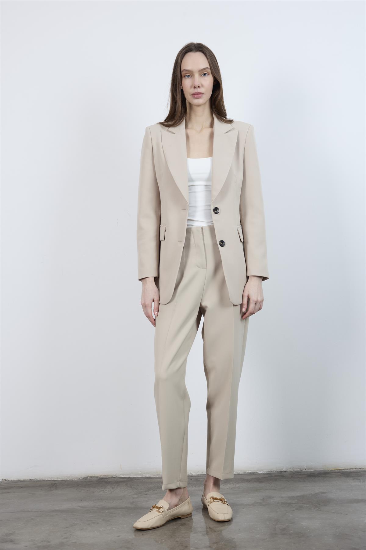 50109 PENSLİ HAVUÇ PANTOLON TAŞ